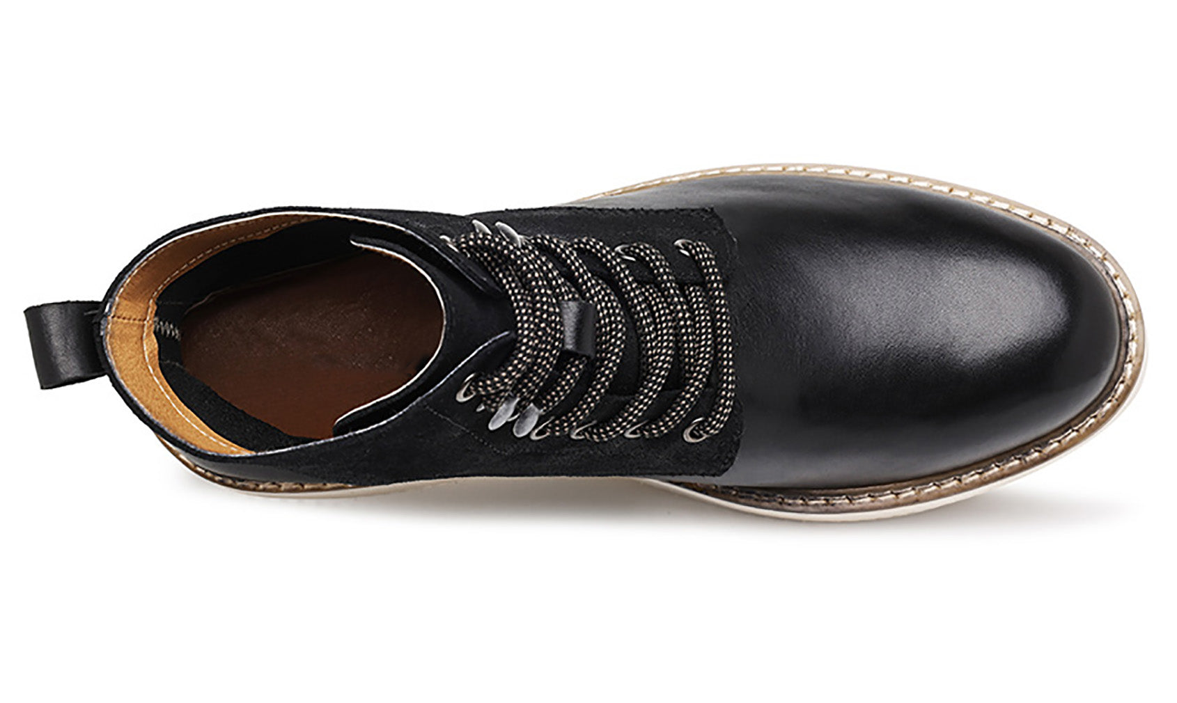 Men's Genuine Leather Lace Up Casual Dress Boots