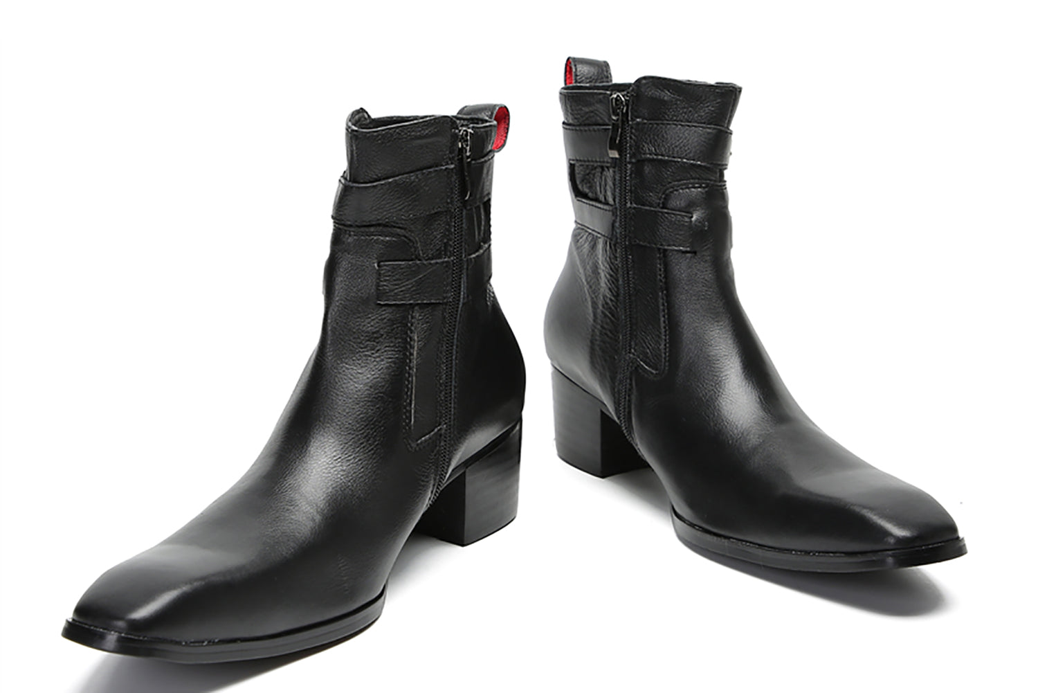 Botas vaqueras con botones dobles y caña alta para hombre