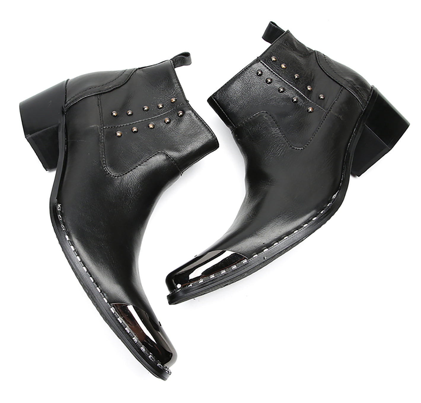 Botas vaqueras con puntera metálica y cuentas para hombre
