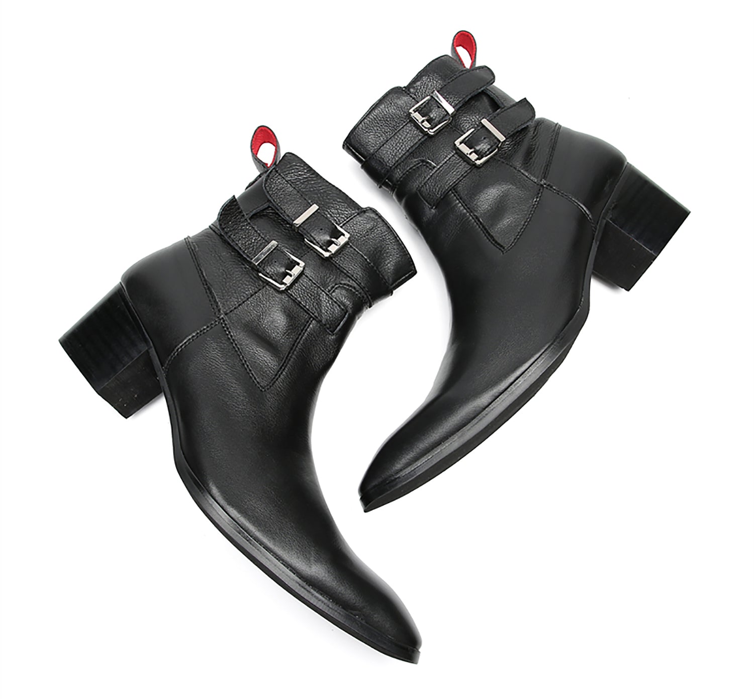 Botas vaqueras con botones dobles y caña alta para hombre