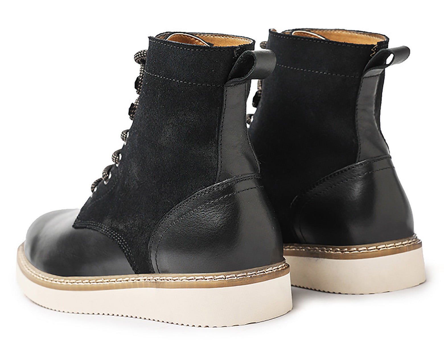 Men's Genuine Leather Lace Up Casual Dress Boots