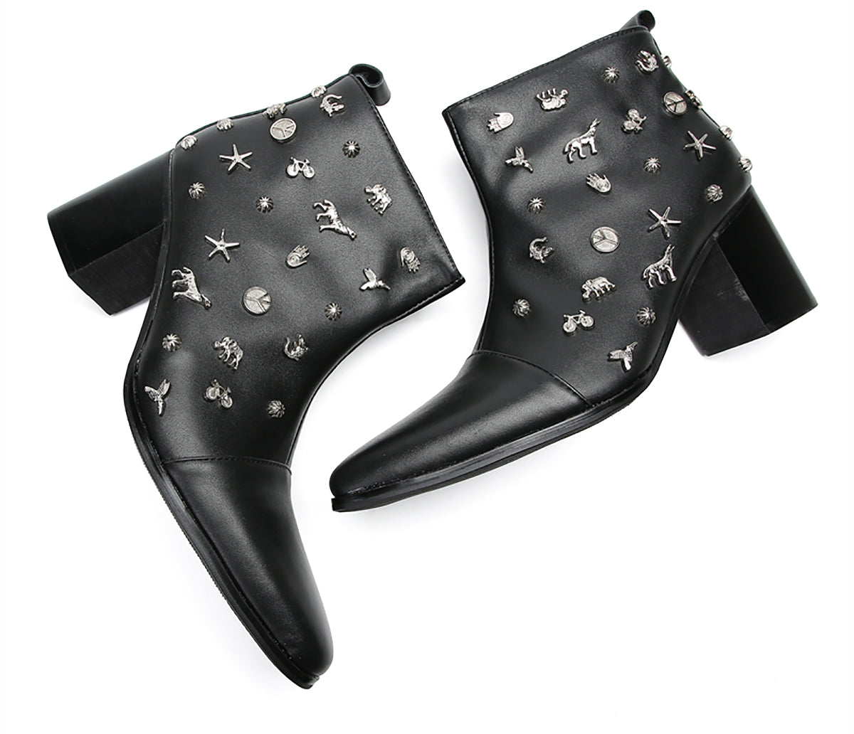 Botas informales duras con decoración completa Samll novedosas para hombre