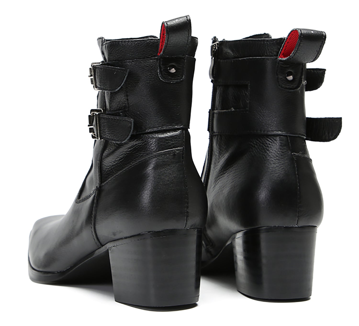 Botas vaqueras con botones dobles y caña alta para hombre