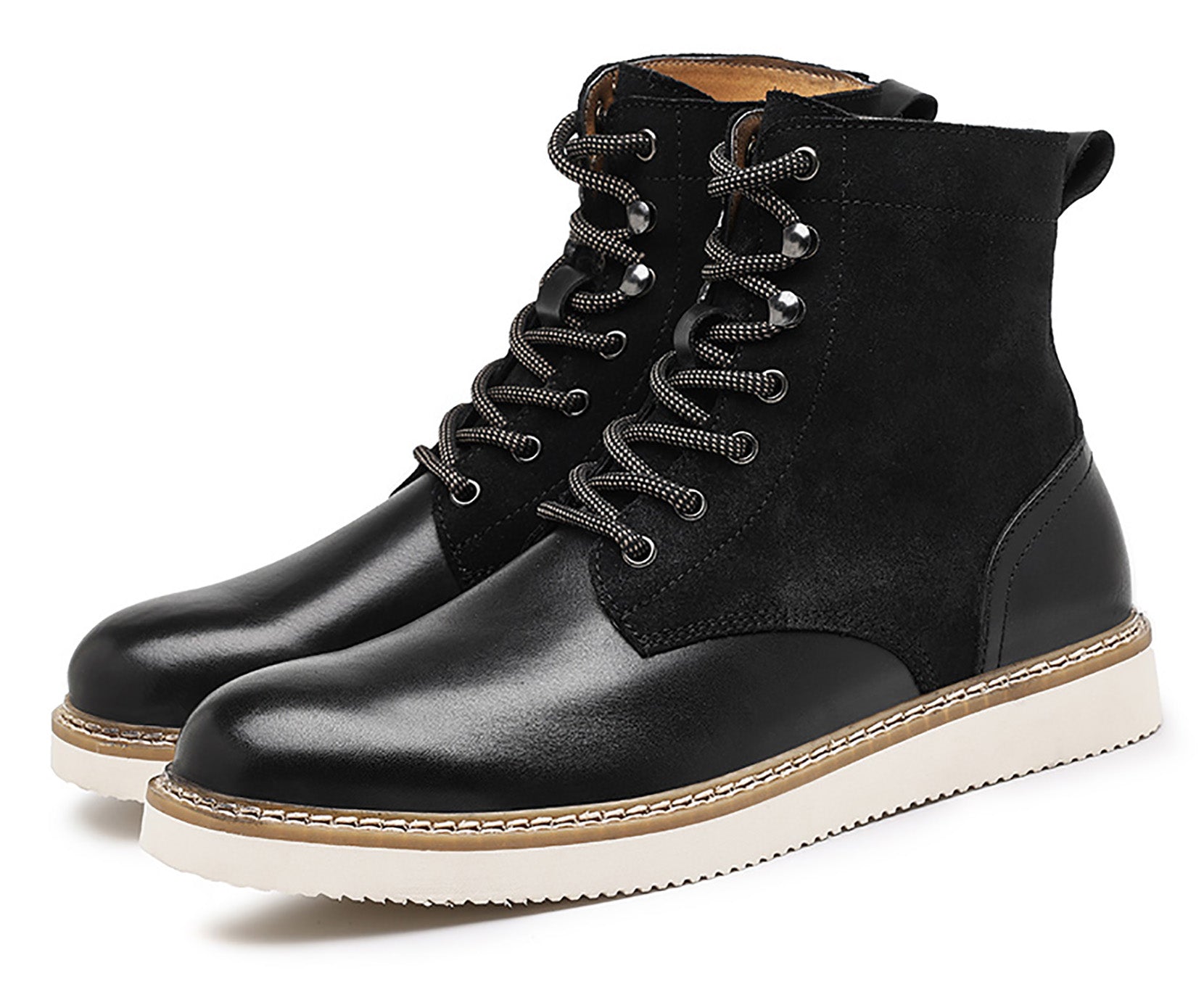 Men's Genuine Leather Lace Up Casual Dress Boots