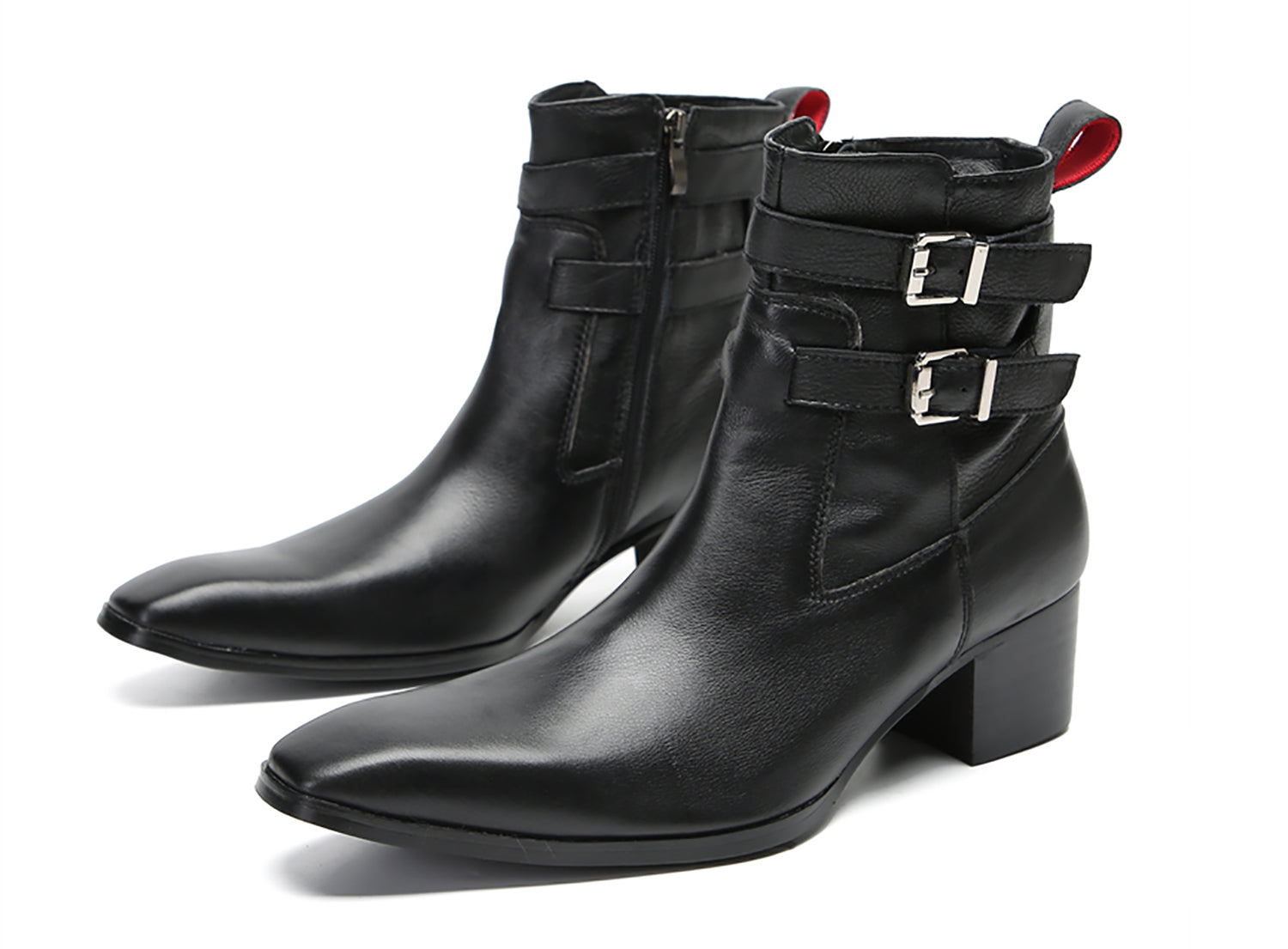 Botas vaqueras con botones dobles y caña alta para hombre