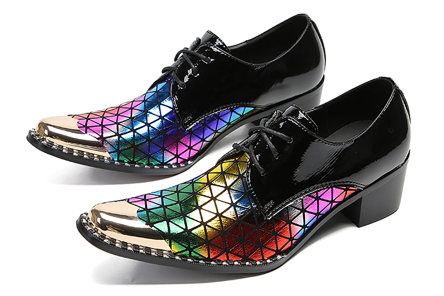 Men's Colorful Plaids Western Derby