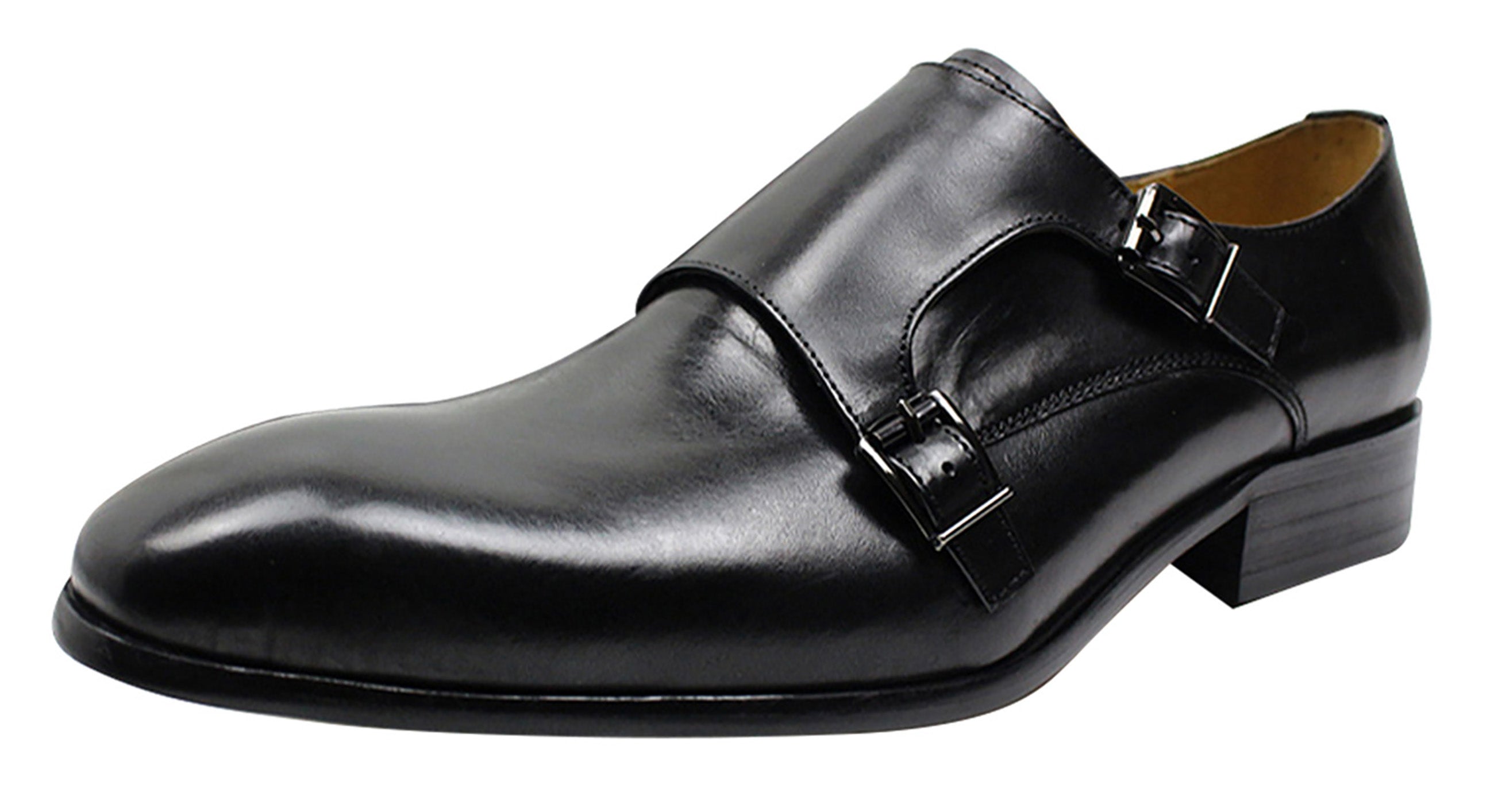 Men's Dress Formal Double Buckle Monk Strap Loafers
