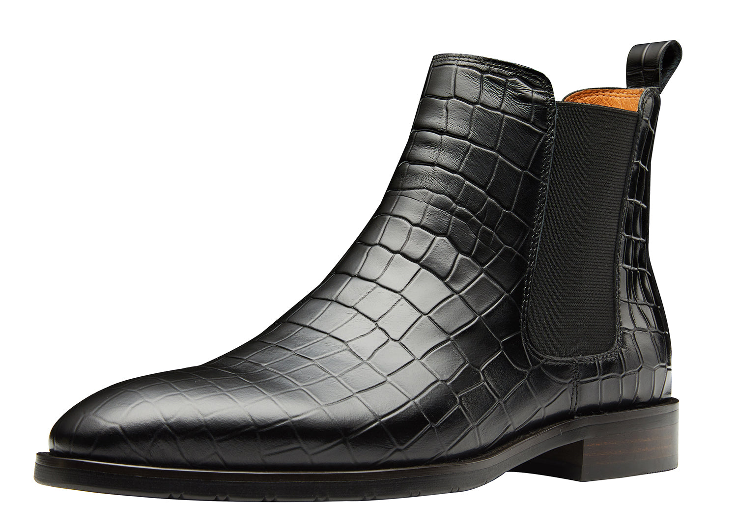Men's Fashion Dress Plaid Pattern Chelsea Boot
