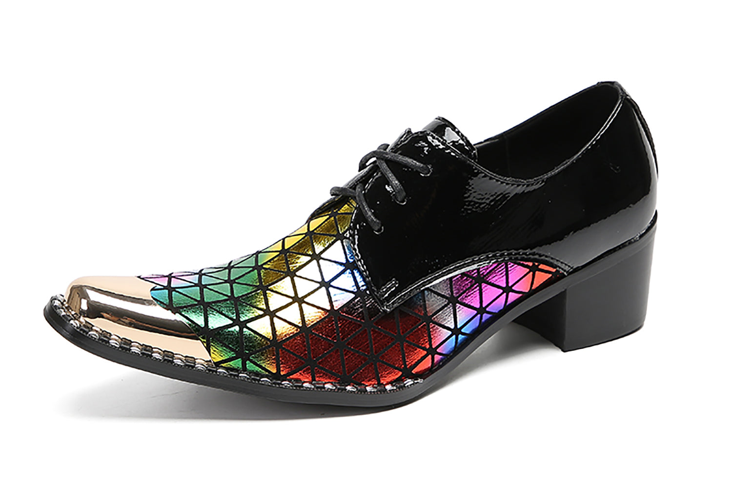 Men's Colorful Plaids Western Derby