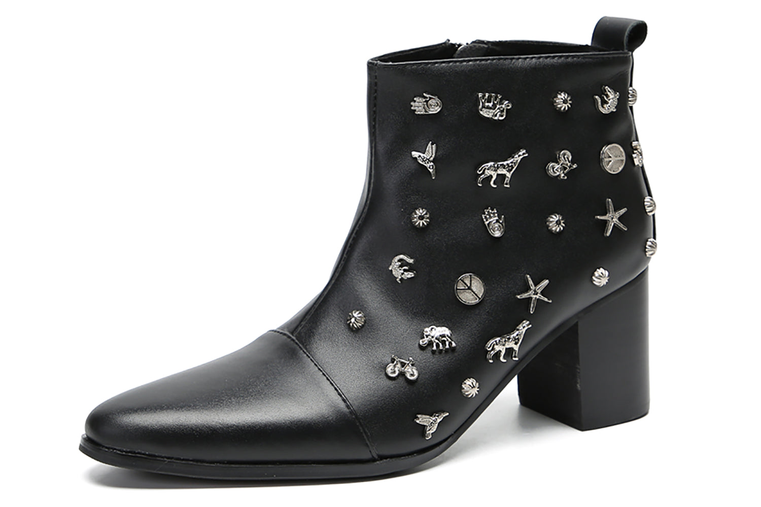 Botas informales duras con decoración completa Samll novedosas para hombre
