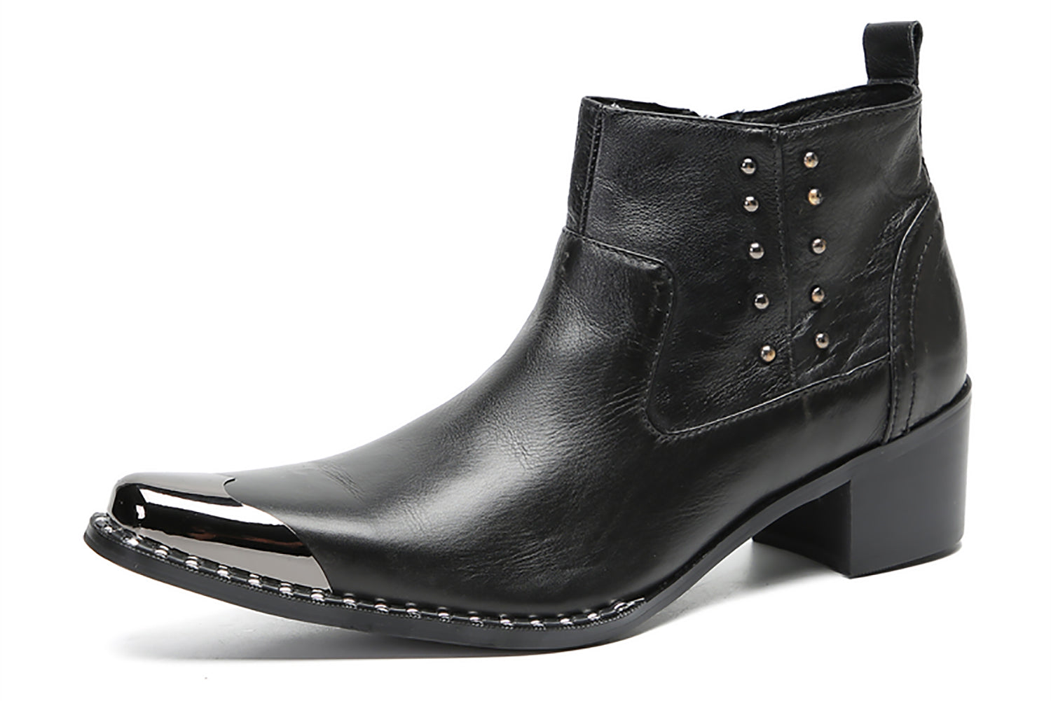 Botas vaqueras con puntera metálica y cuentas para hombre