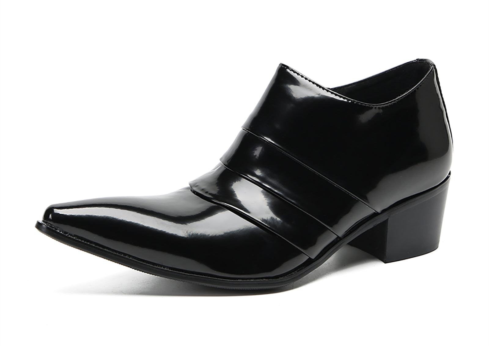 Men's Folded Texture Silp On Opera Pumps