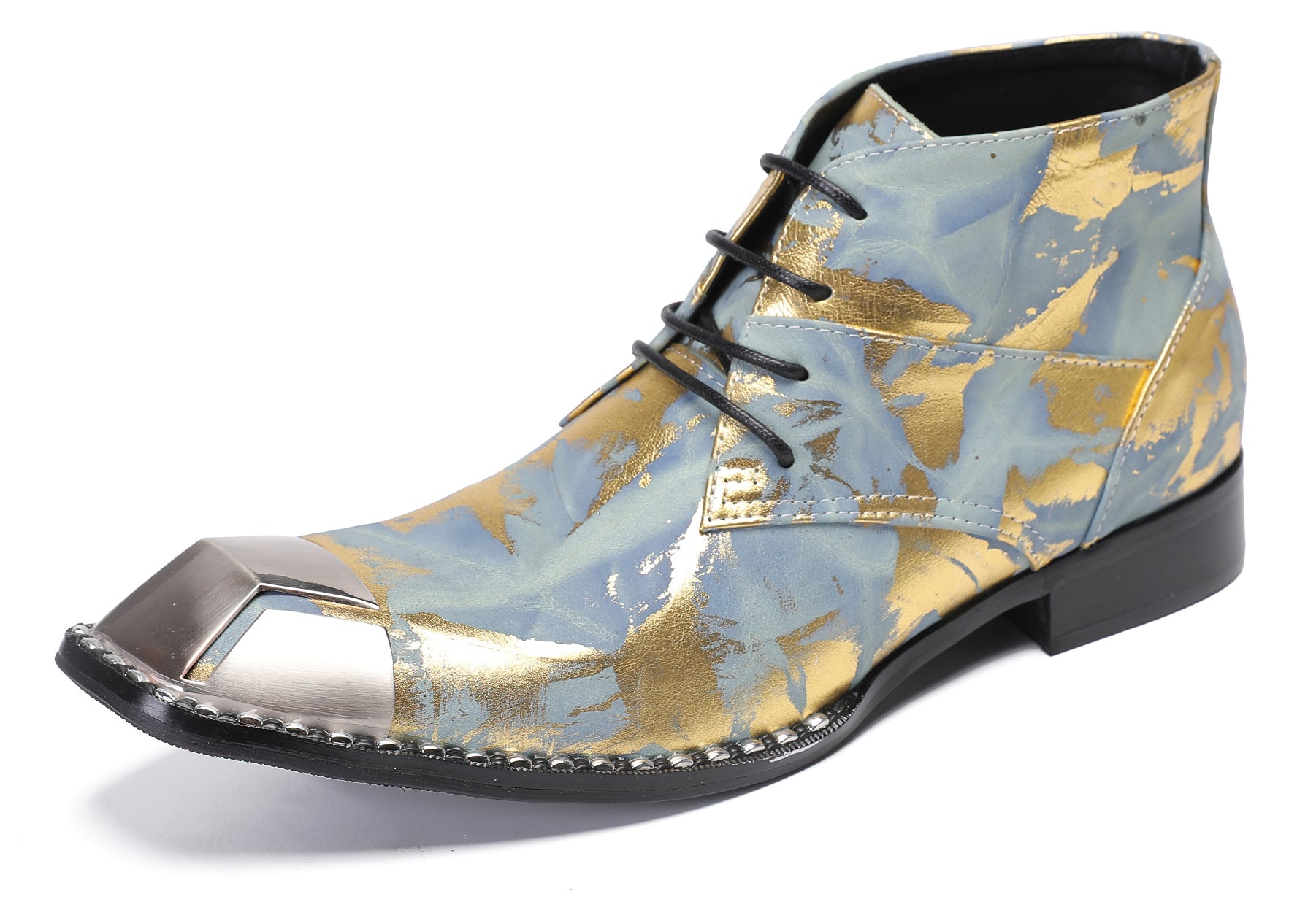 Mens Casual Square Toe Western Oxfords Boots