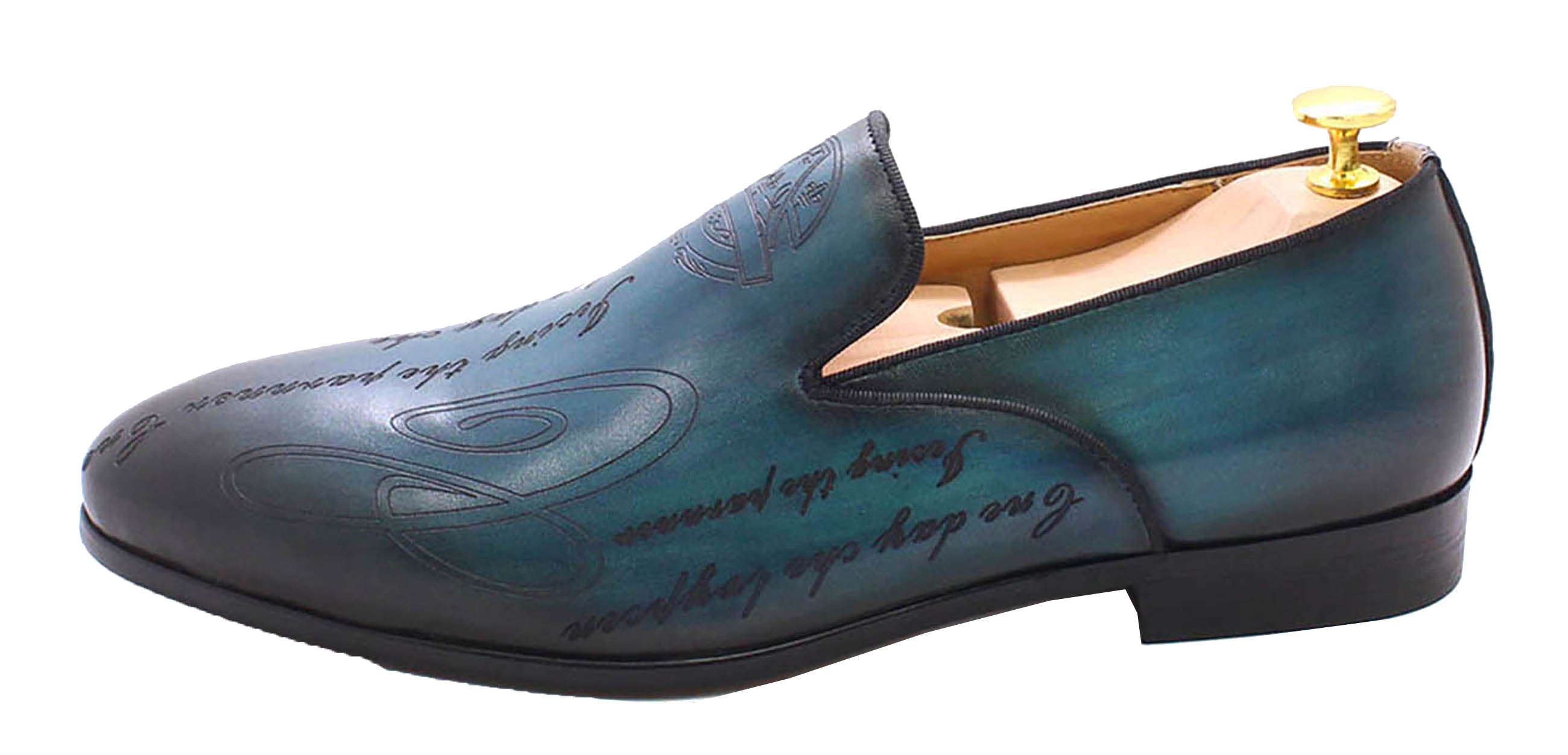 Men's Dress Formal Hand-Painted Penny Loafers