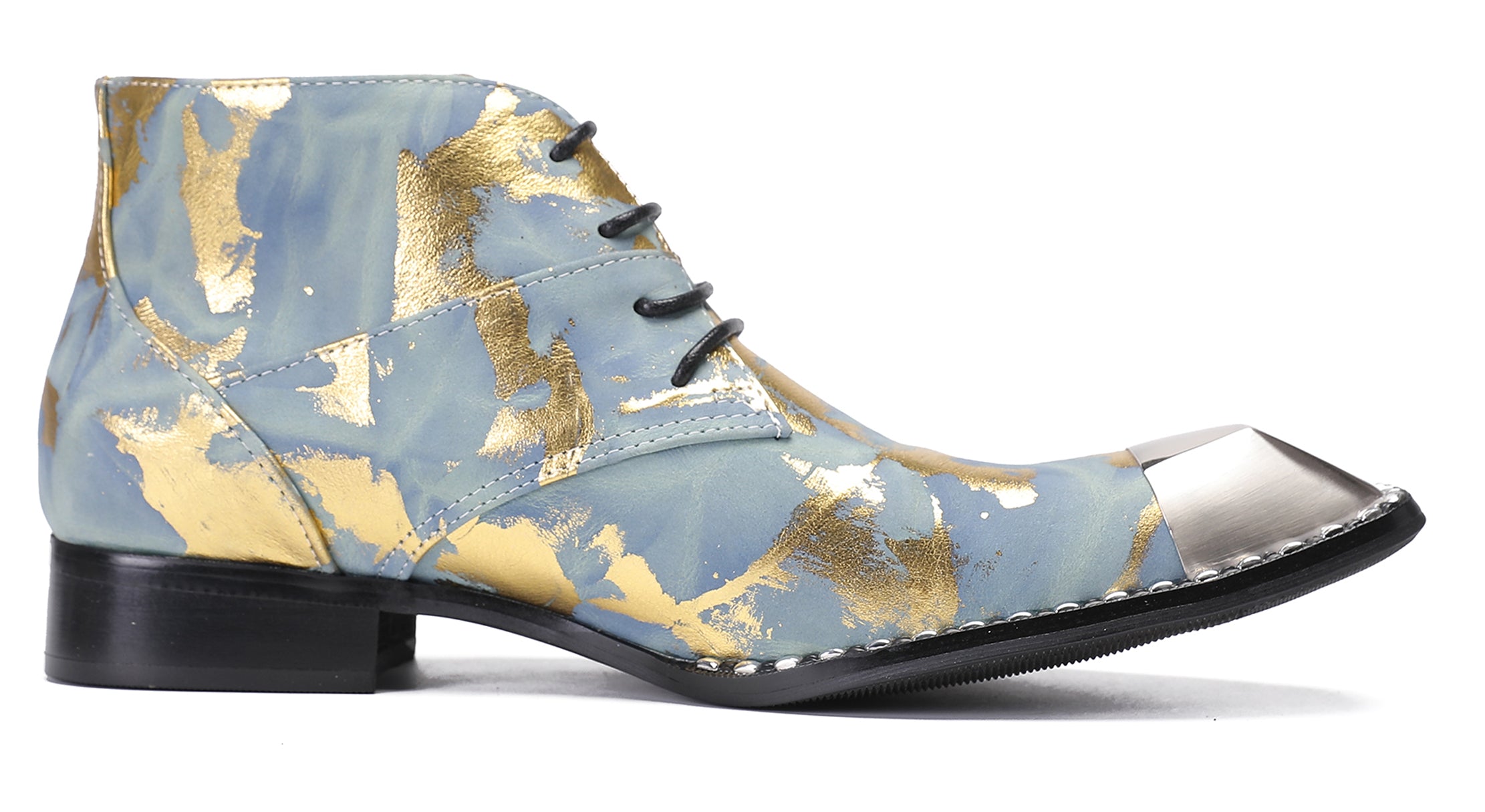 Mens Casual Square Toe Western Oxfords Boots