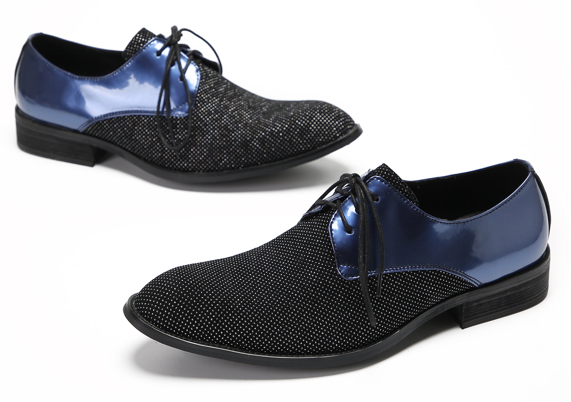 Mens Two Tone Derby Prom Casual Shoes