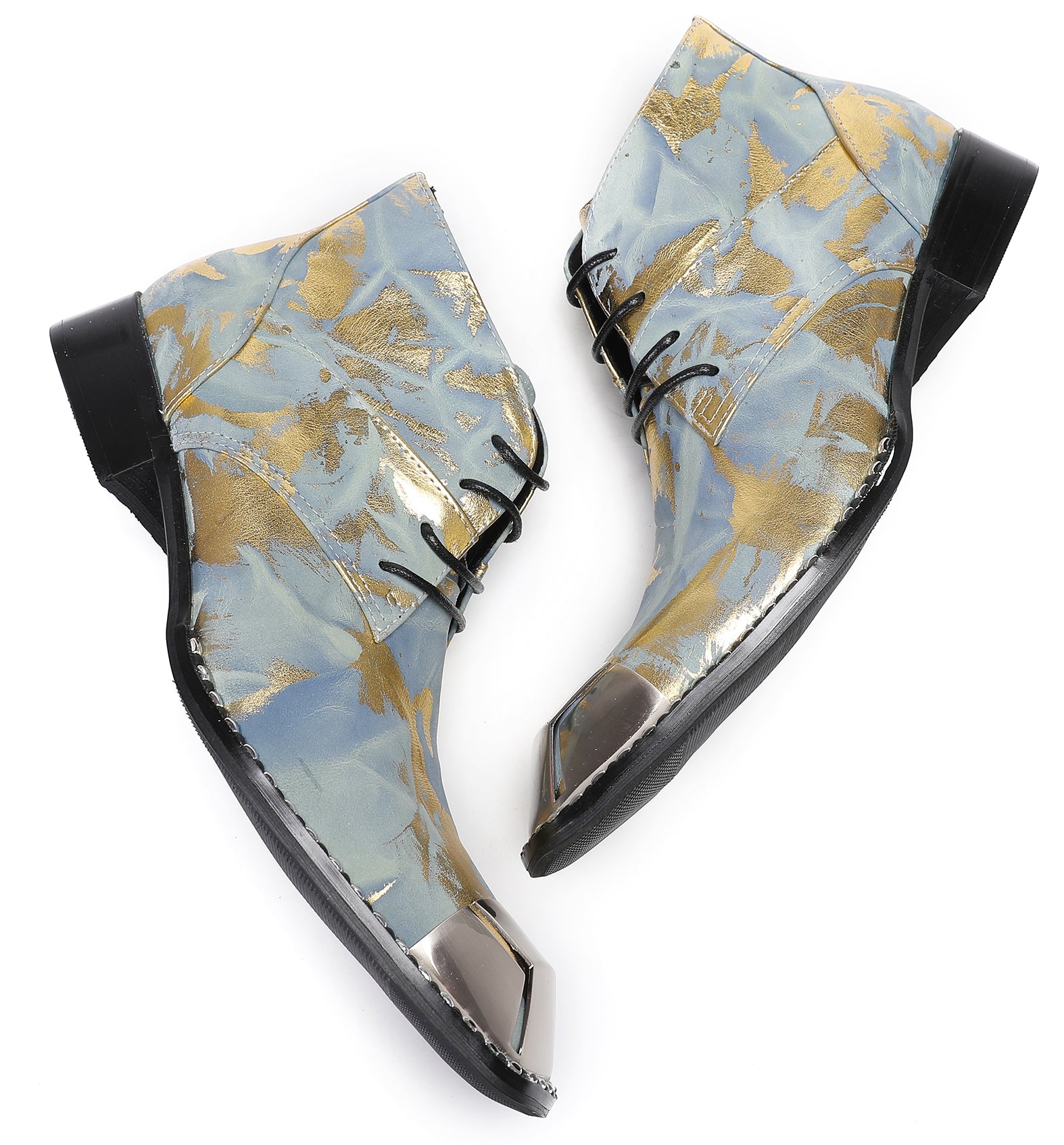 Mens Casual Square Toe Western Oxfords Boots