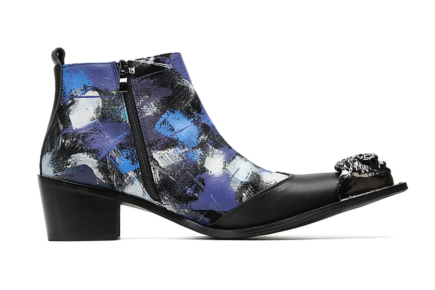 Men's Metal-Wingtip Graffiti Western Boots