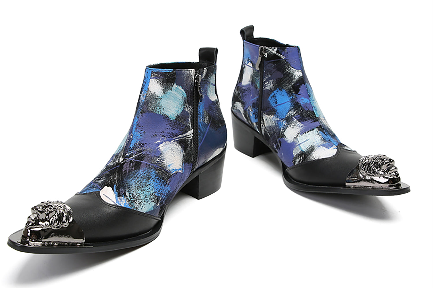 Men's Metal-Wingtip Graffiti Western Boots