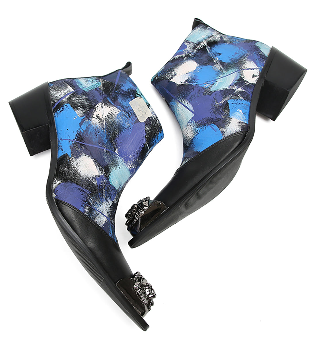 Men's Metal-Wingtip Graffiti Western Boots