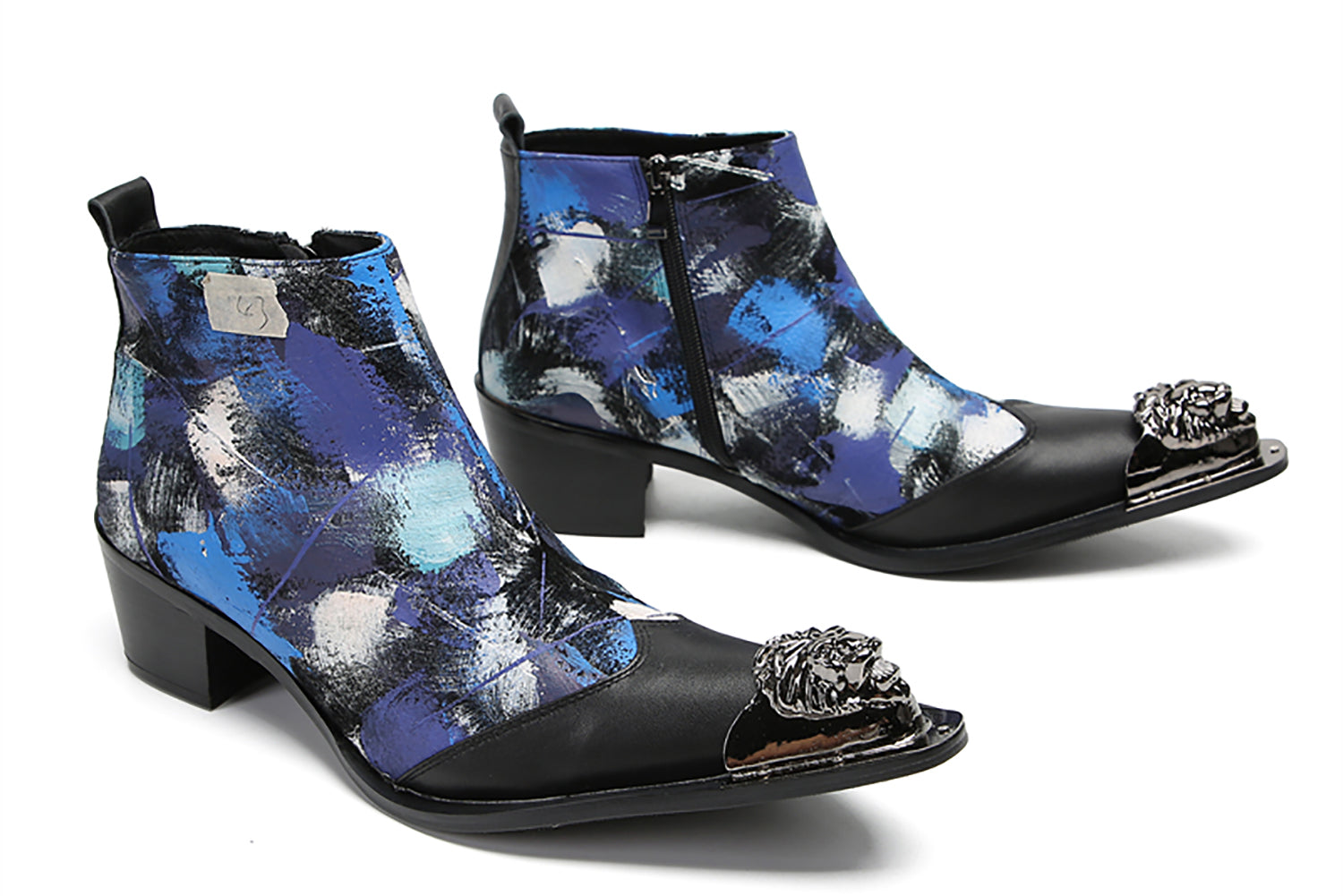 Men's Metal-Wingtip Graffiti Western Boots