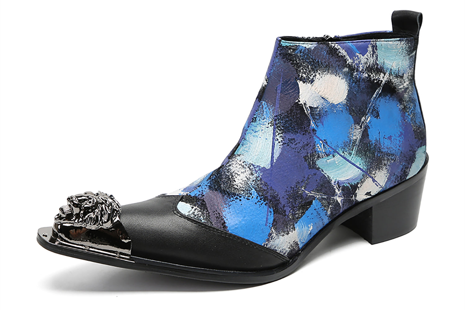 Men's Metal-Wingtip Graffiti Western Boots