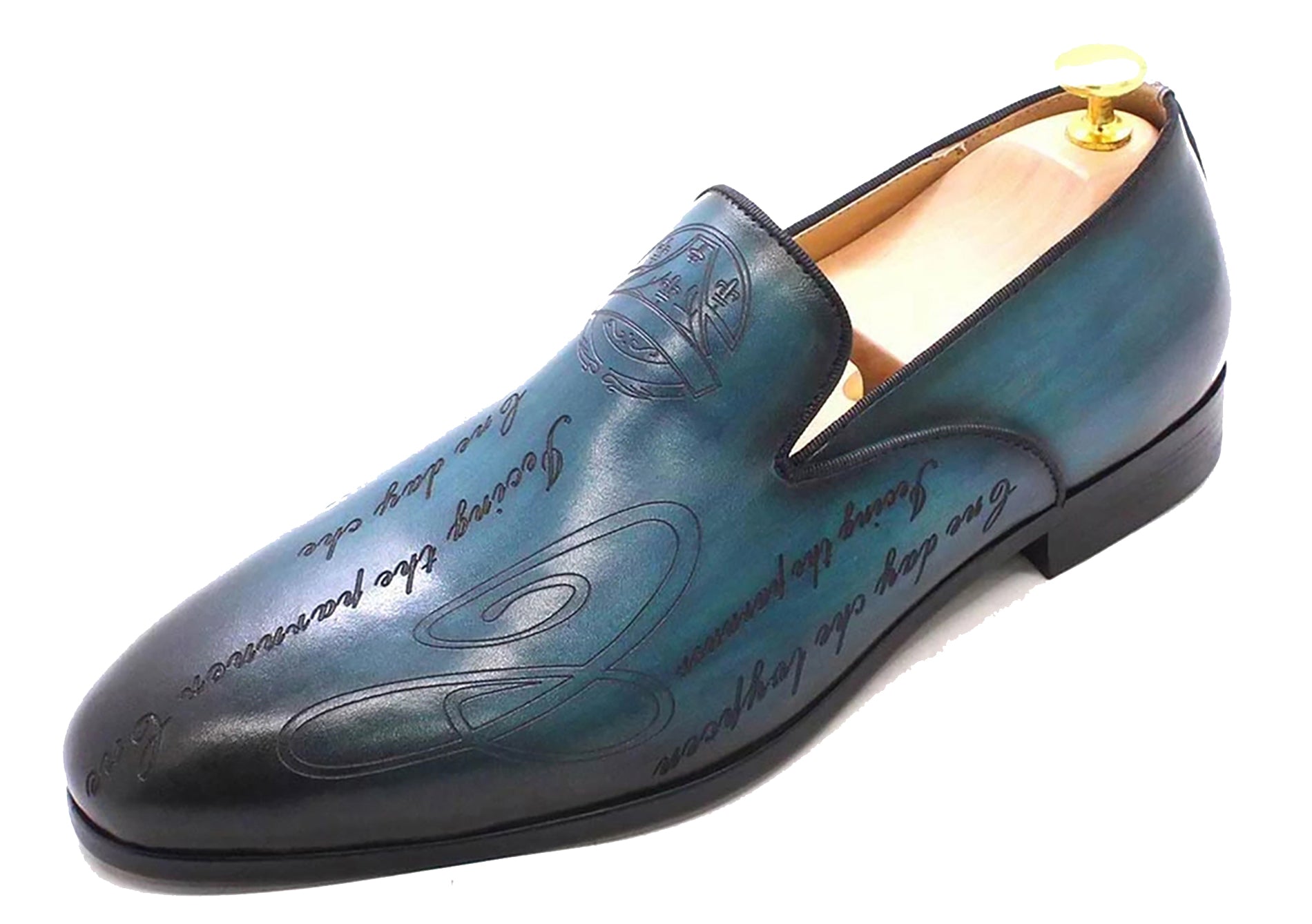 Men's Dress Formal Hand-Painted Penny Loafers