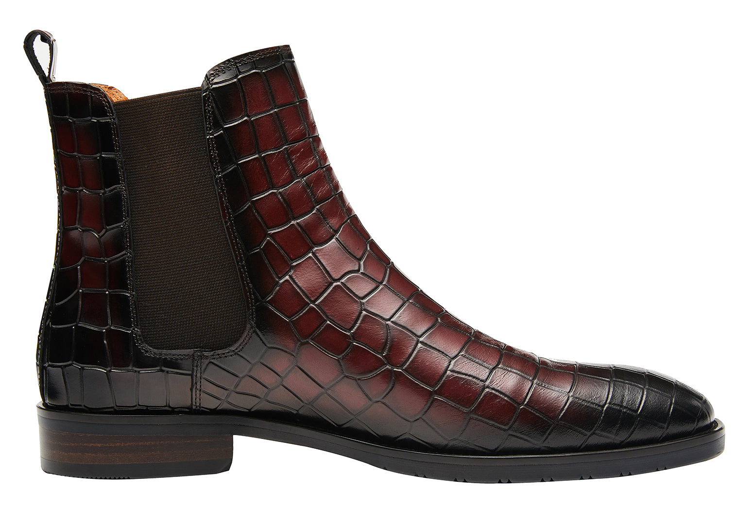 Men's Fashion Dress Plaid Pattern Chelsea Boot
