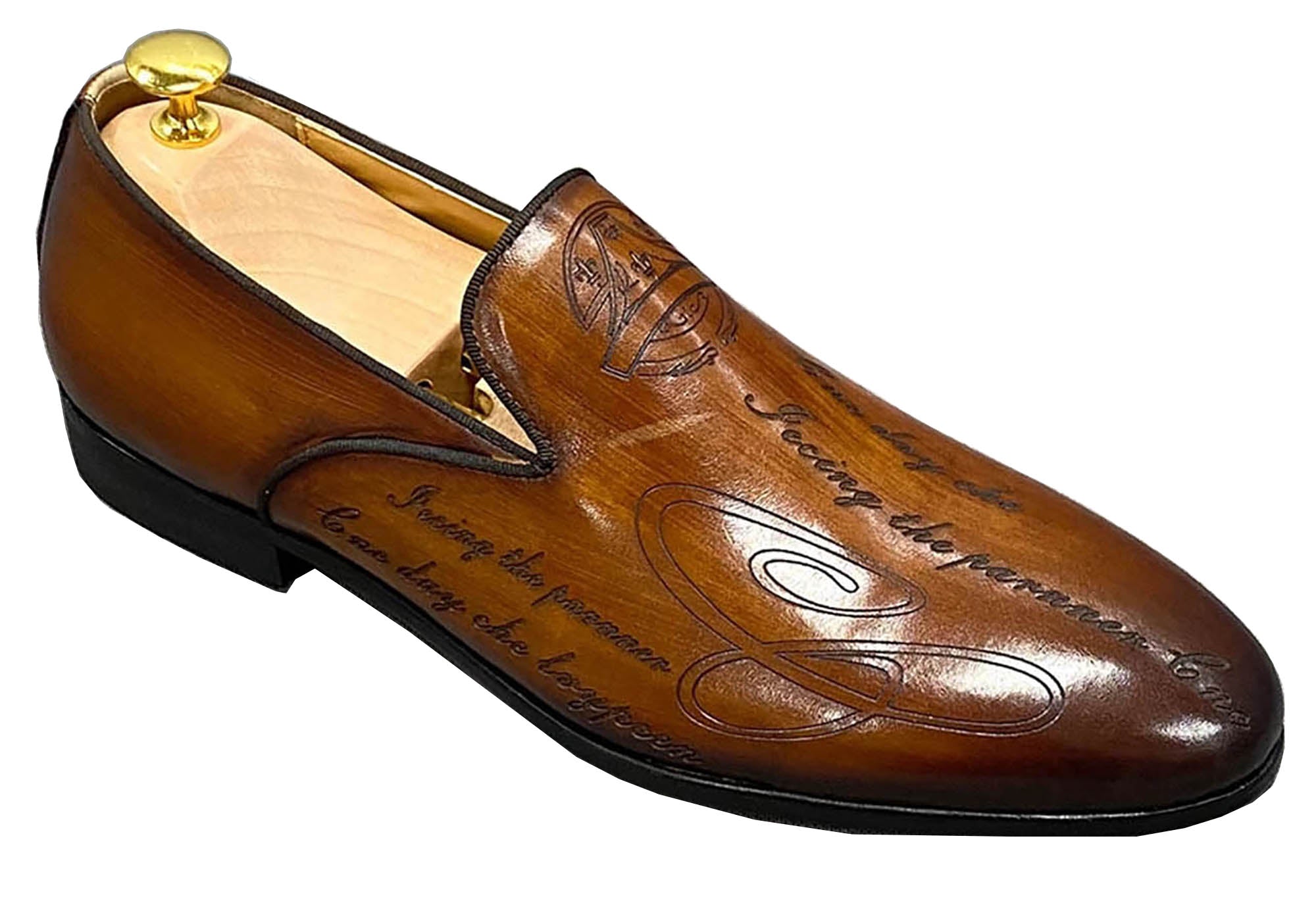 Men's Dress Formal Hand-Painted Penny Loafers