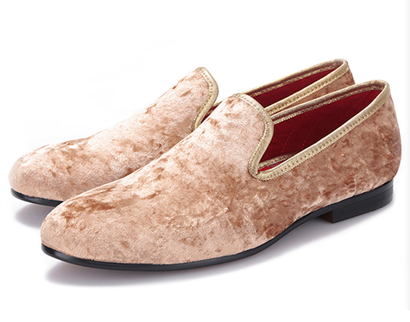 Mens Velvet Penny Loafers Slip On Shoes