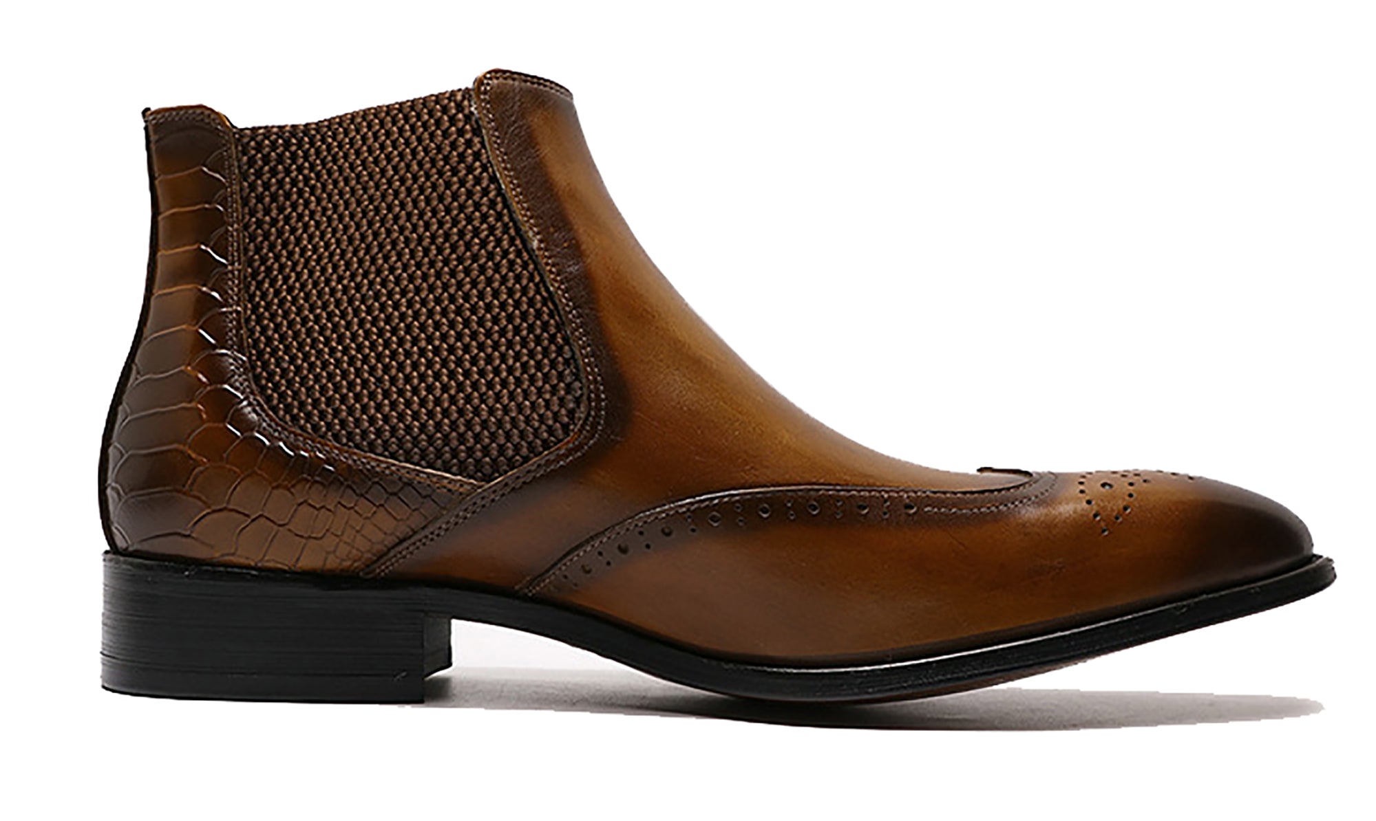 Men's Handmade Buckle Wingtips Brogues Chelsea
