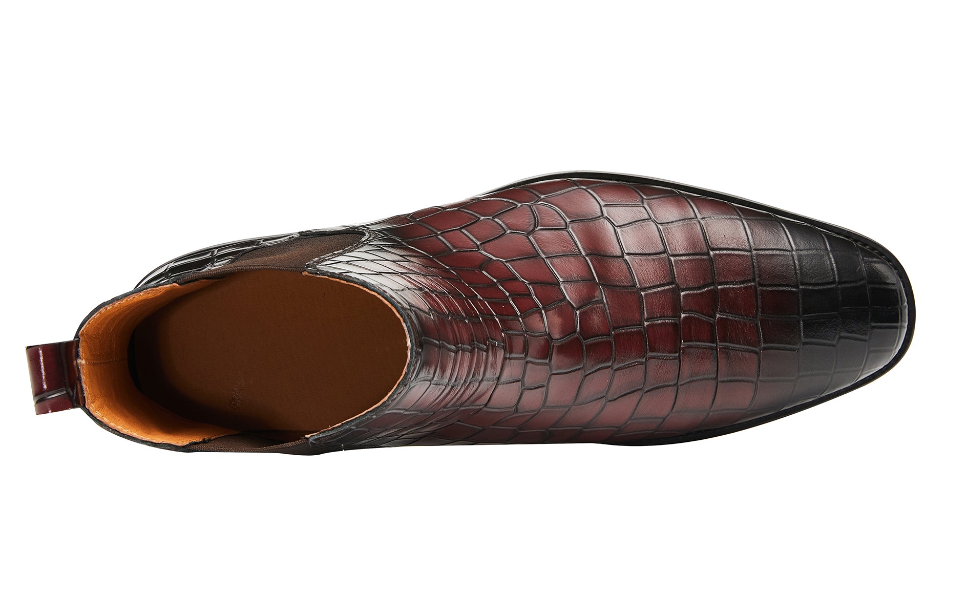 Men's Fashion Dress Plaid Pattern Chelsea Boot