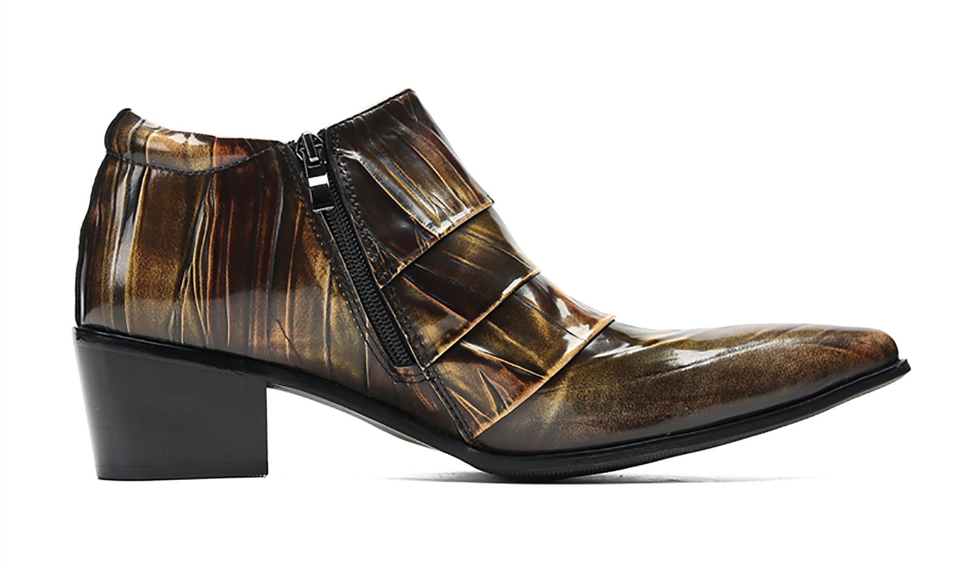 Men's Folded Texture Silp On Opera Pumps