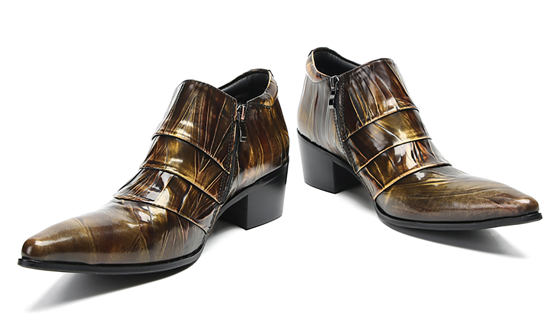 Men's Folded Texture Silp On Opera Pumps
