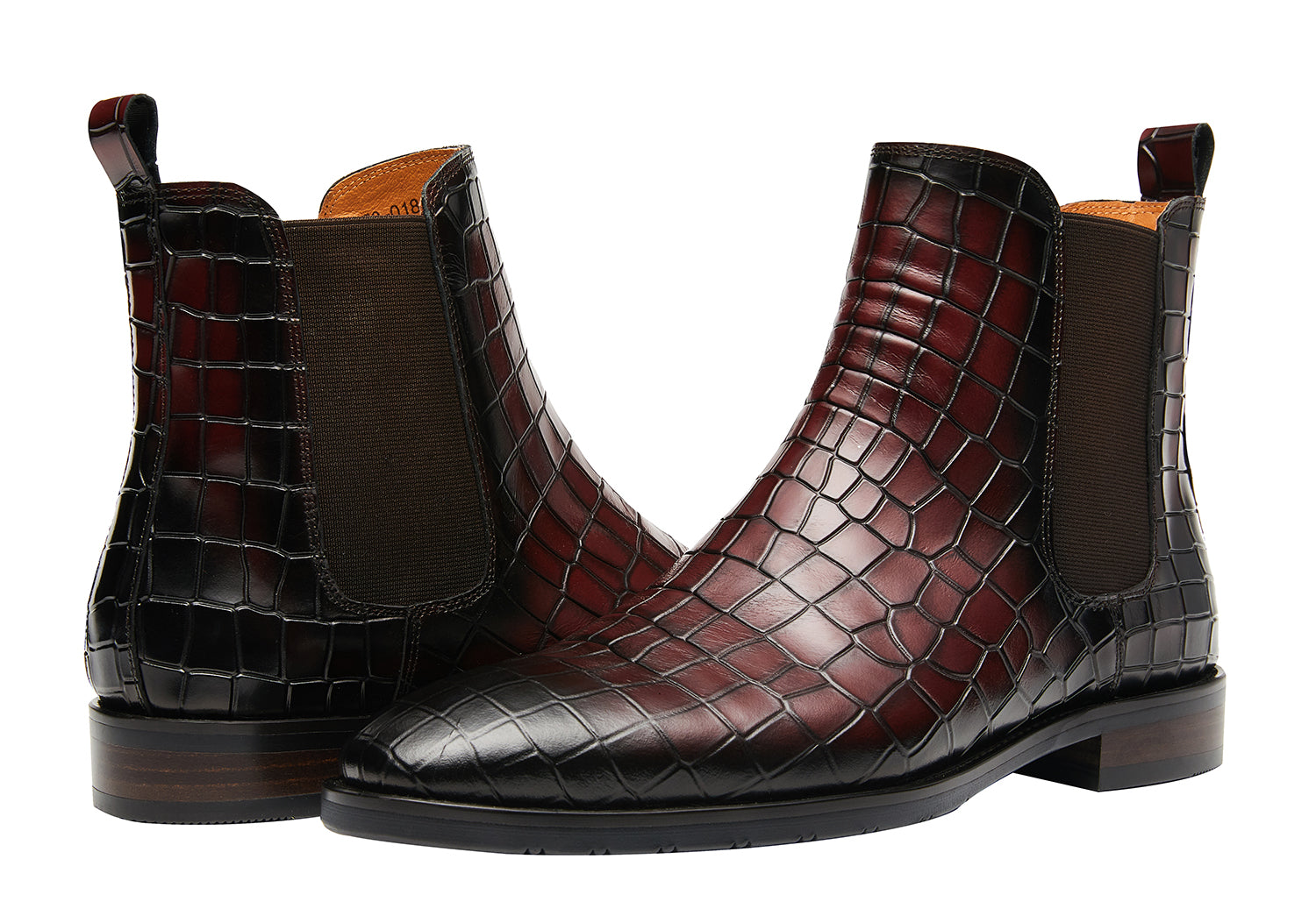 Men's Fashion Dress Plaid Pattern Chelsea Boot