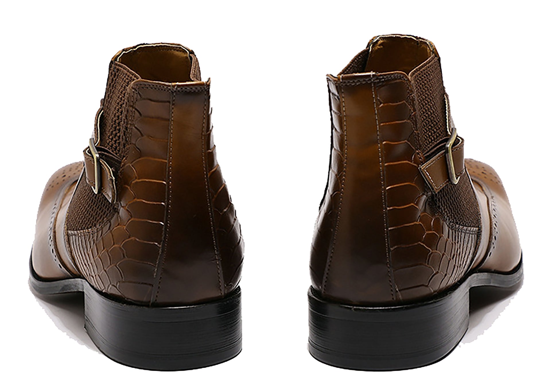 Men's Handmade Buckle Wingtips Brogues Chelsea