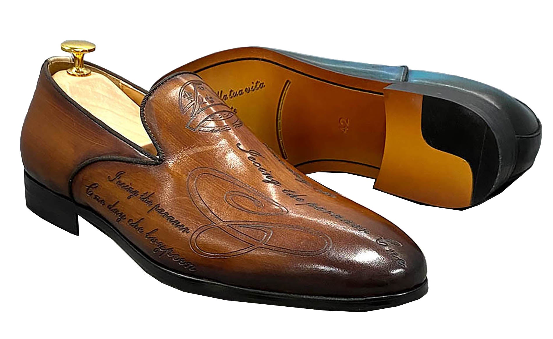 Men's Dress Formal Hand-Painted Penny Loafers