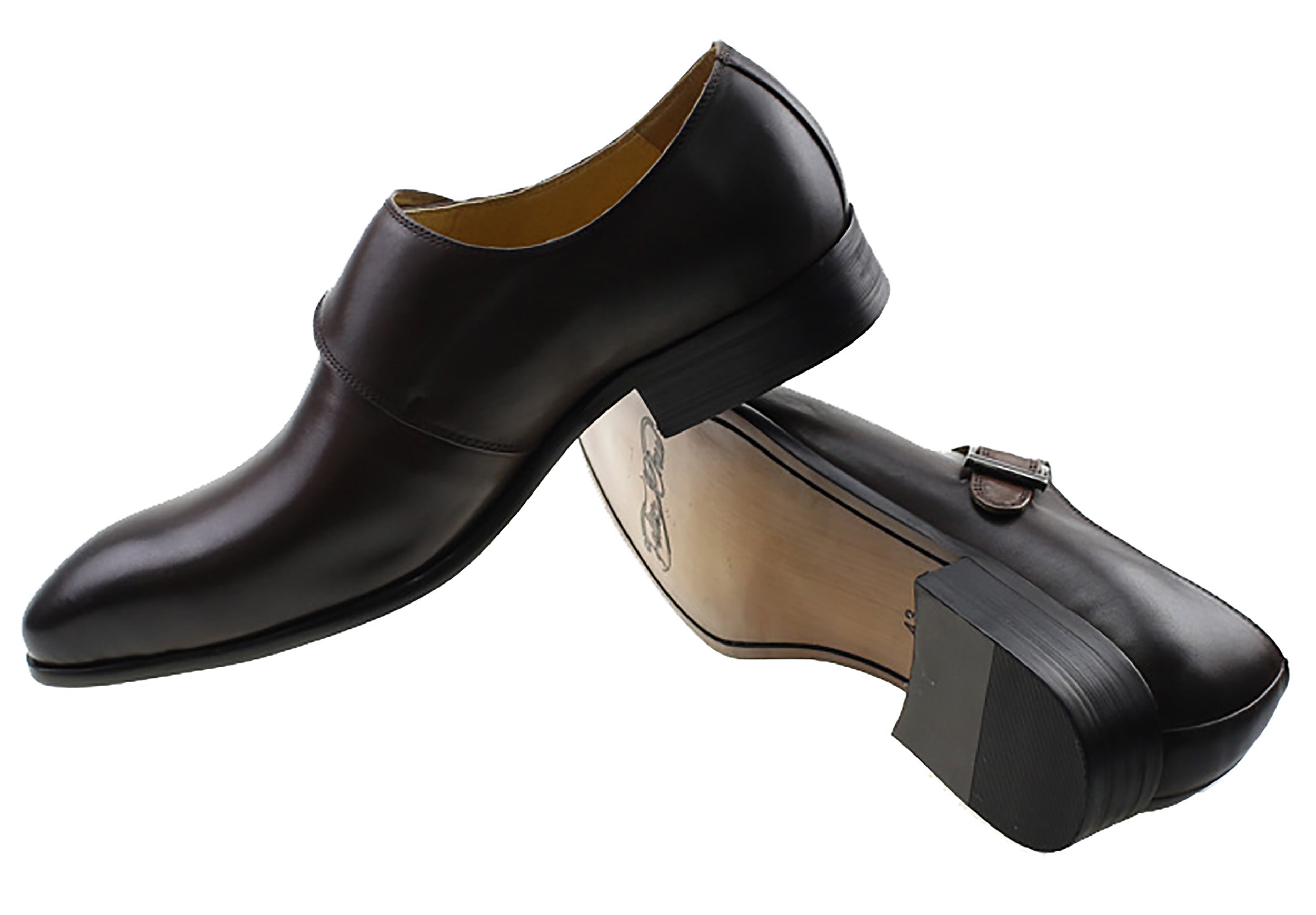 Men's Dress Formal Single Buckle Monk Strap Loafers