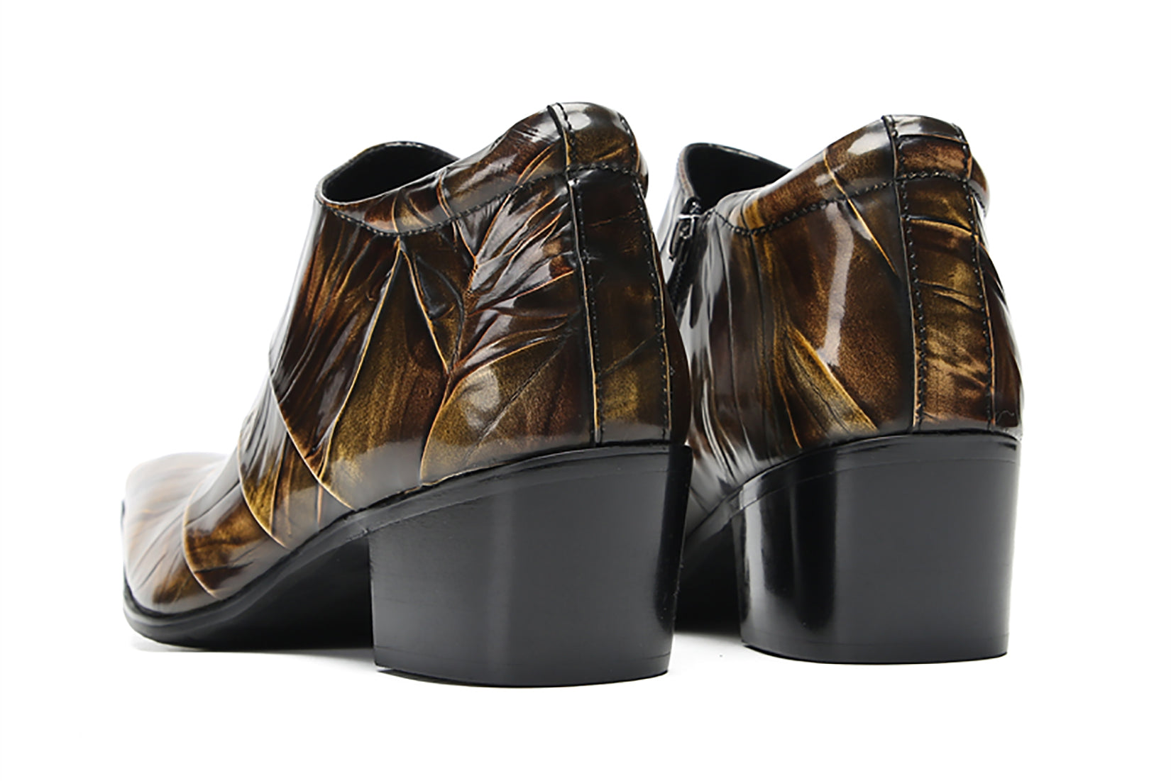 Men's Folded Texture Silp On Opera Pumps