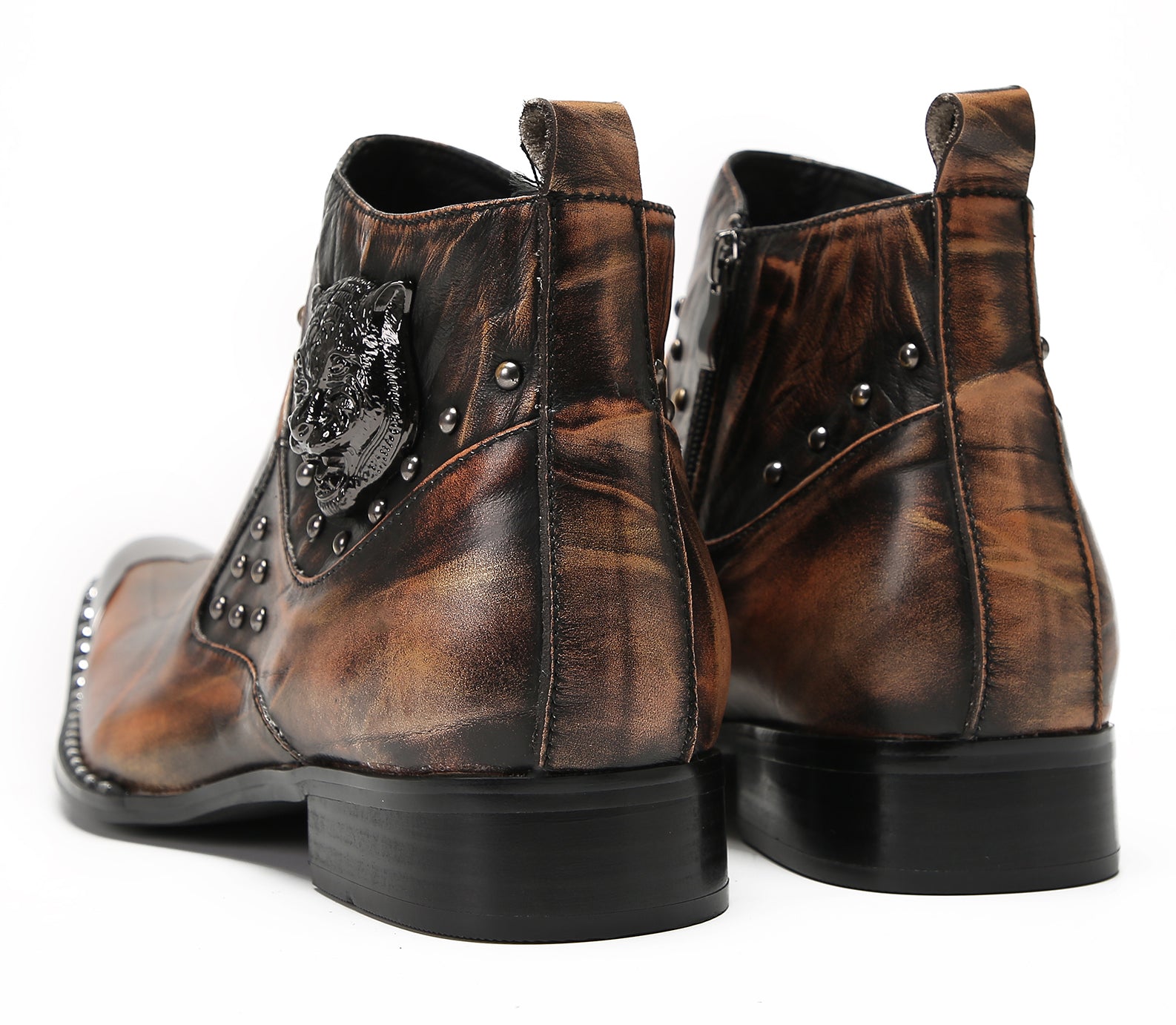 Mens Metal Tip Casual Western Boots