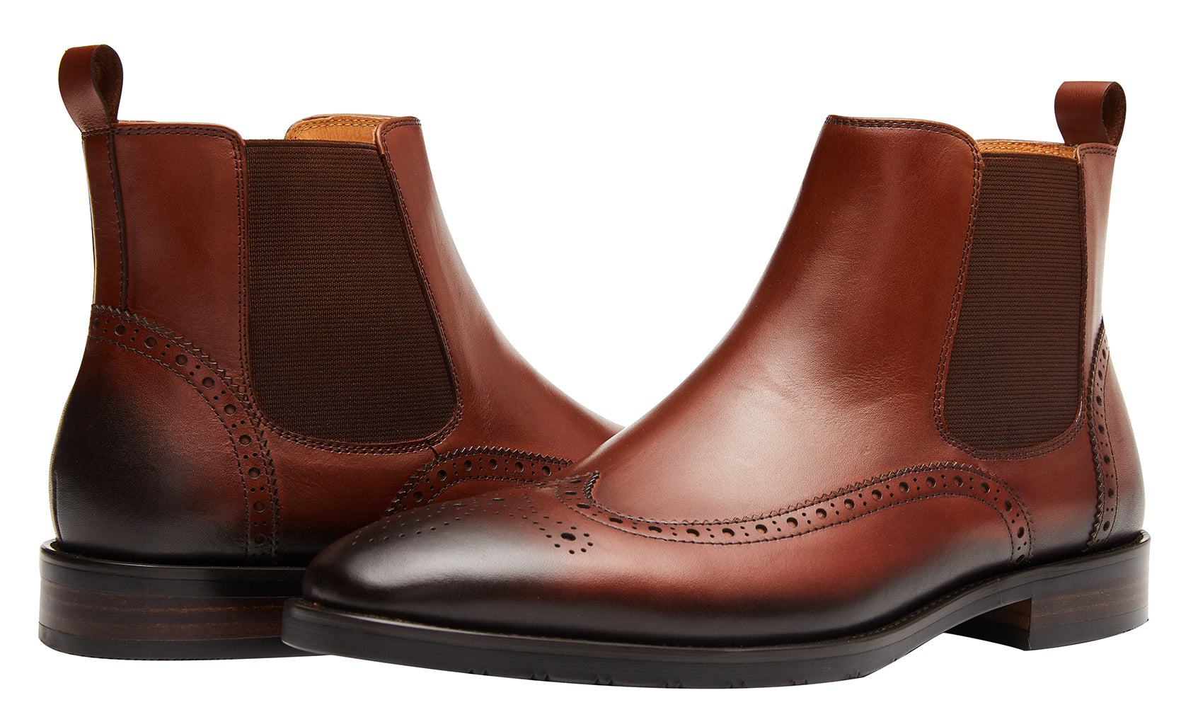 Botas Chelsea clásicas de cuero para hombre