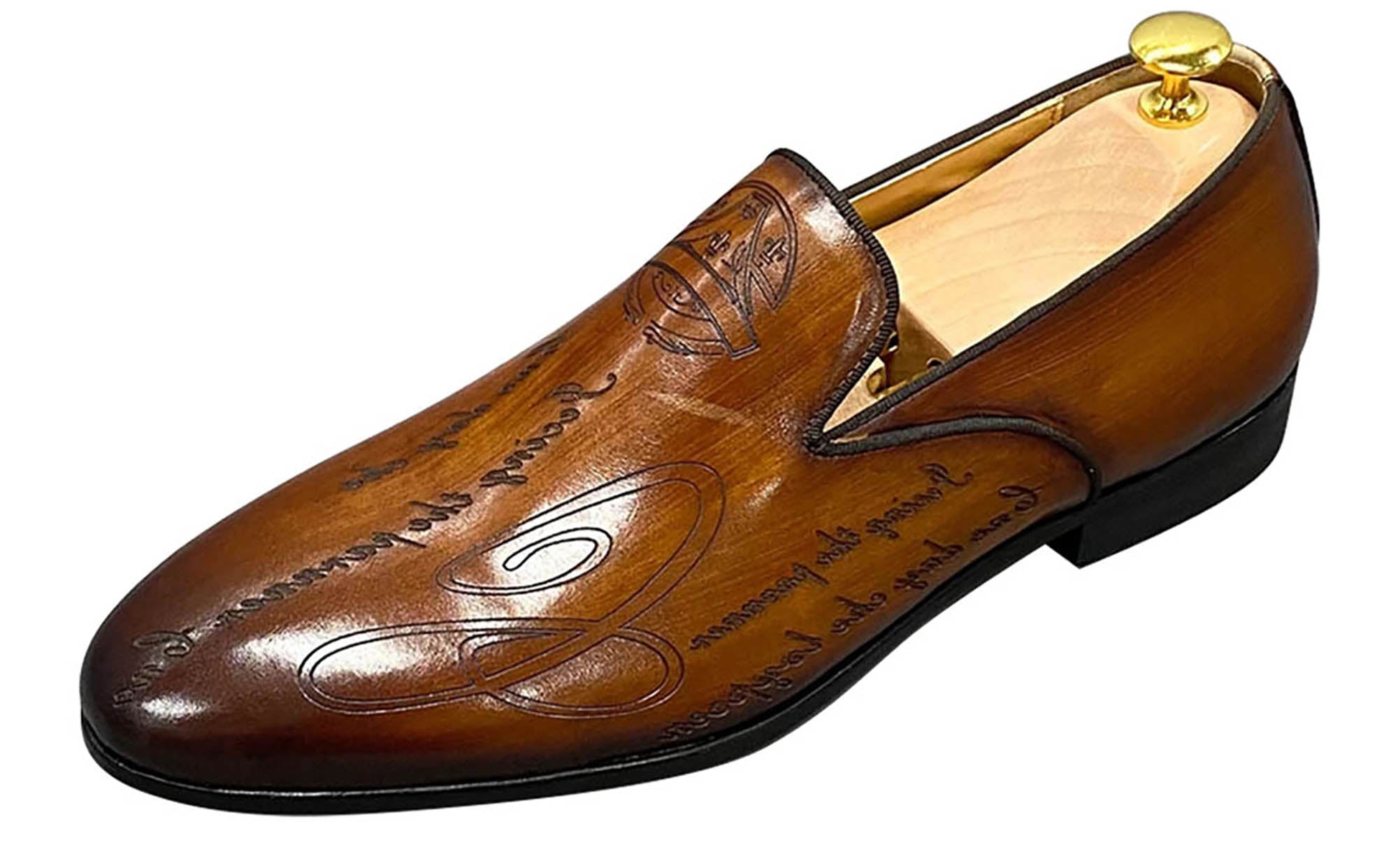 Men's Dress Formal Hand-Painted Penny Loafers