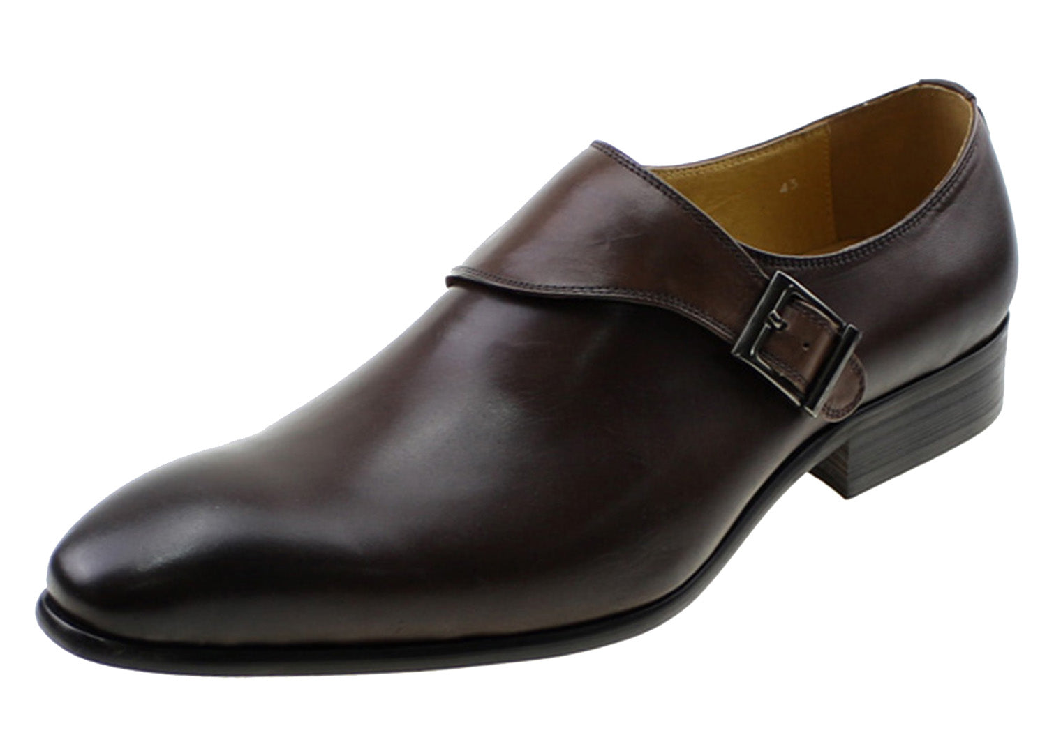 Men's Dress Formal Single Buckle Monk Strap Loafers