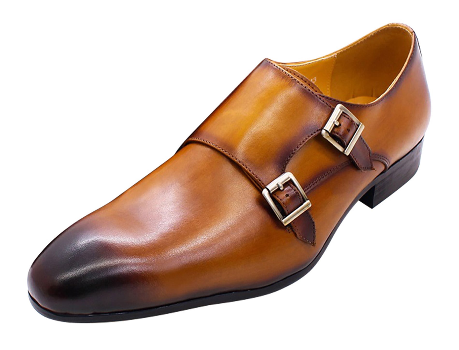 Men's Dress Formal Double Buckle Monk Strap Loafers