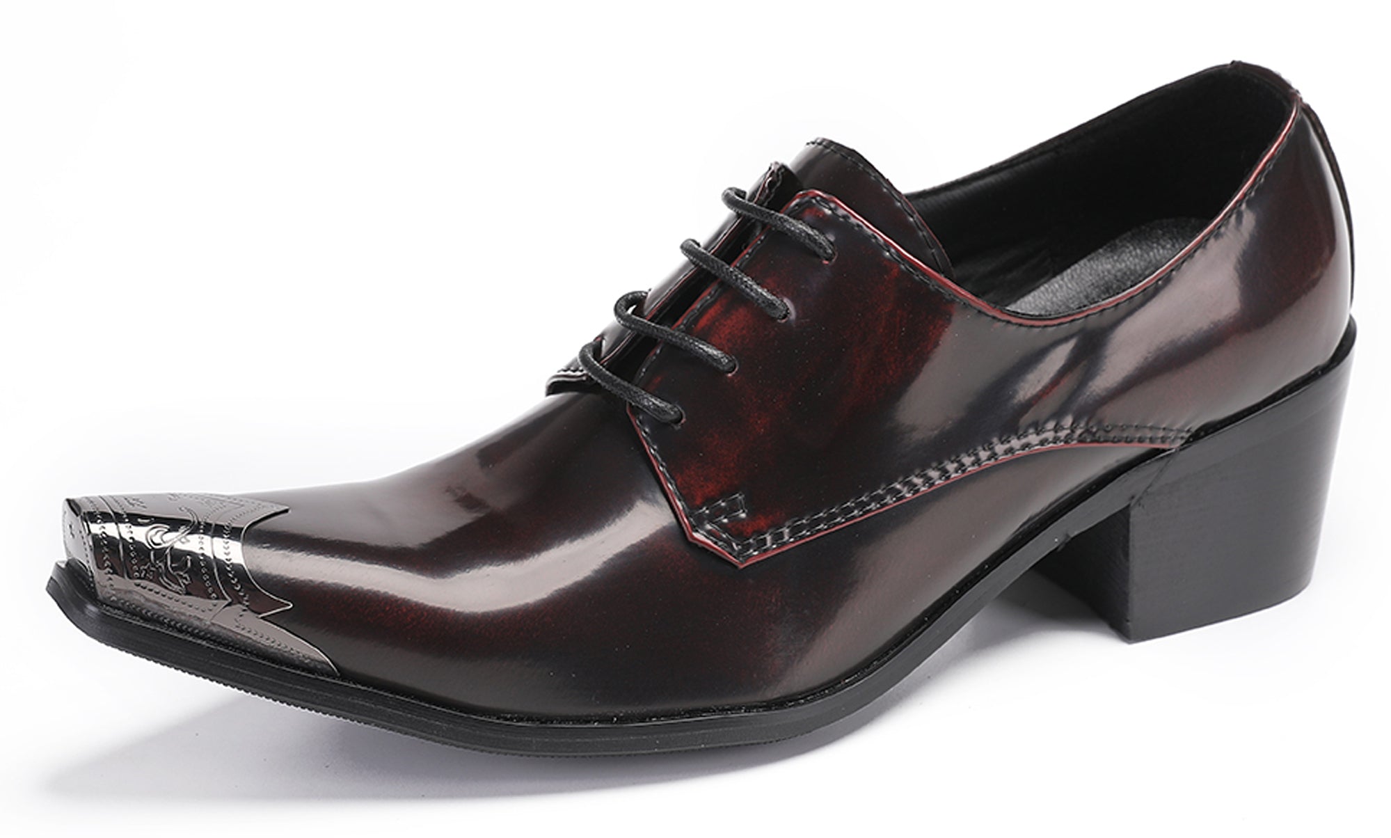 Mens Metal Tip Casual Dress Western Oxfords