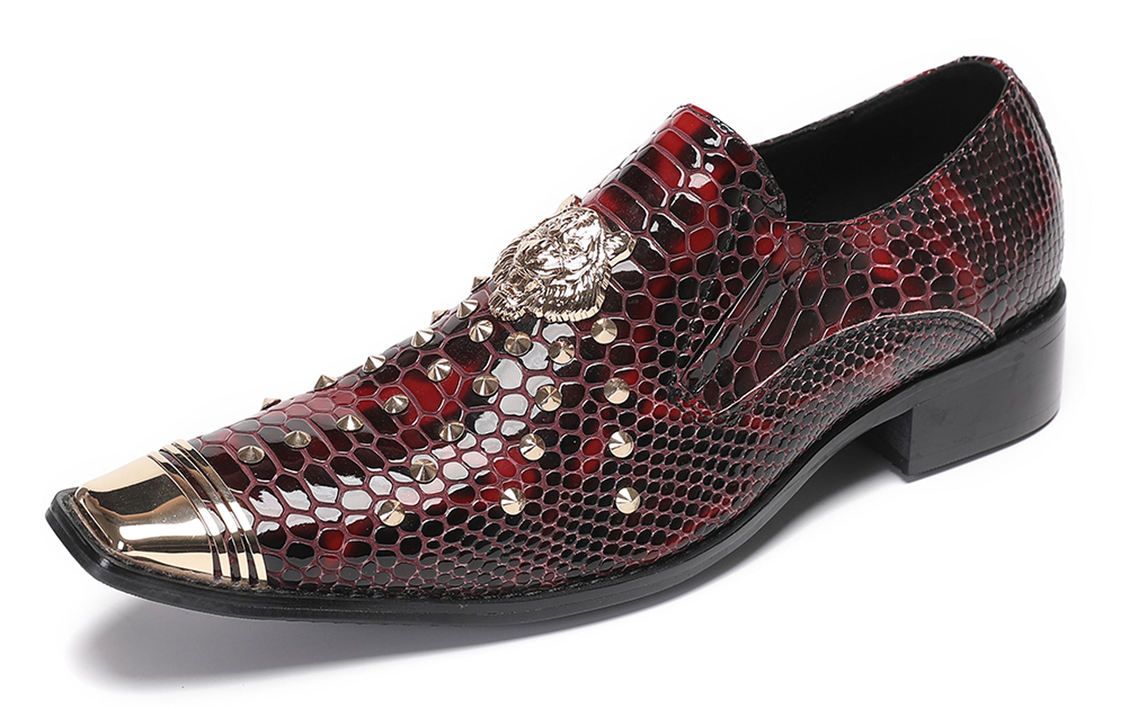 Mens Casual Party Loafers Sequin Western Shoes