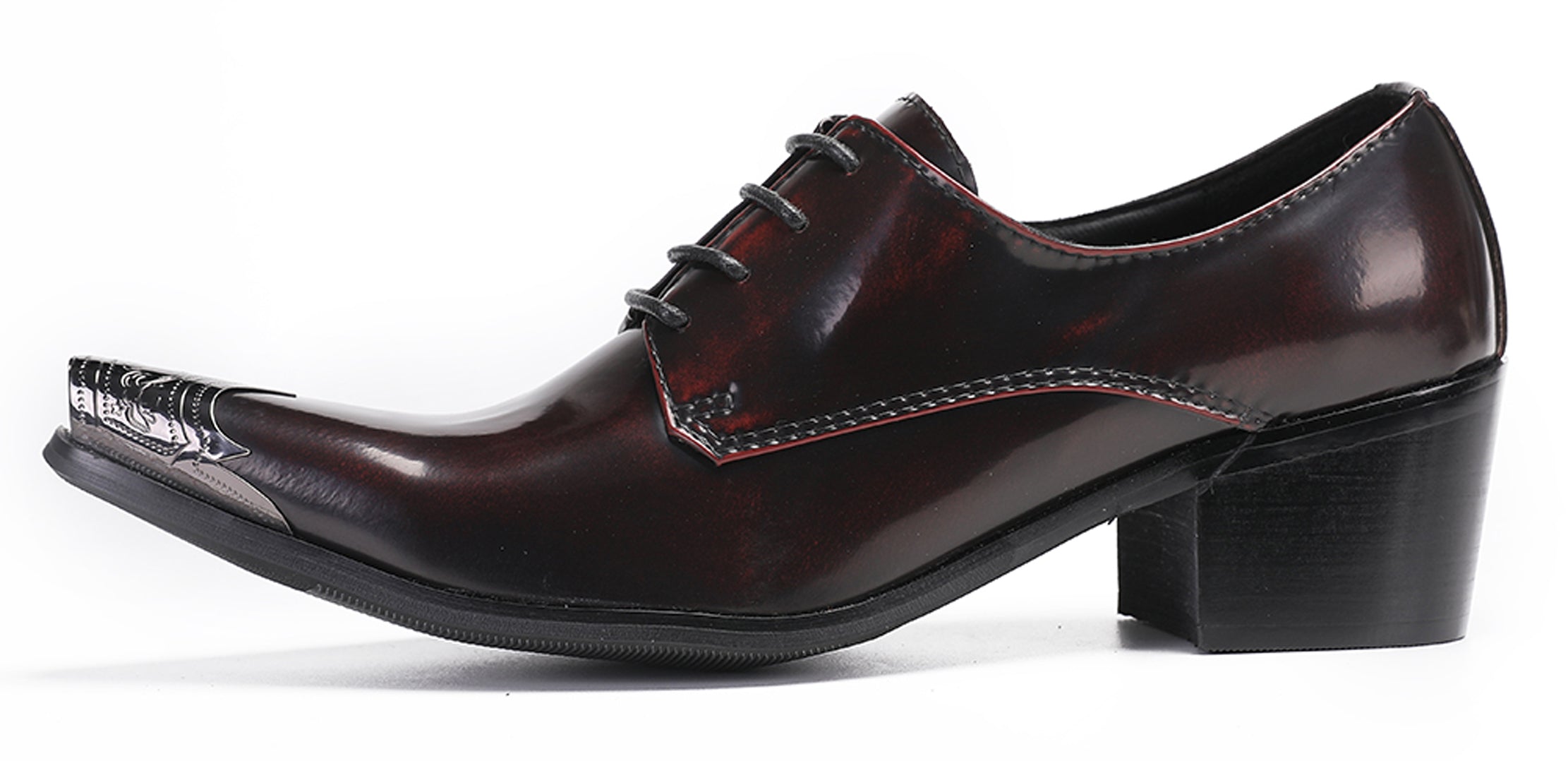 Mens Metal Tip Casual Dress Western Oxfords