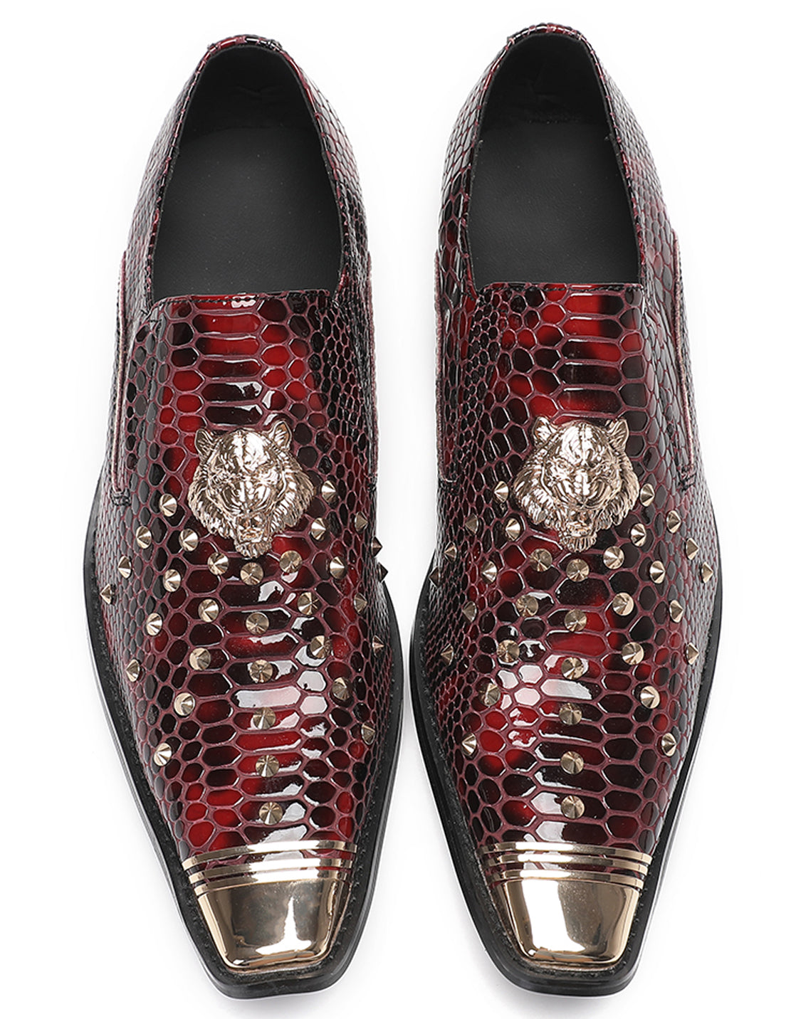 Mens Casual Party Loafers Sequin Western Shoes