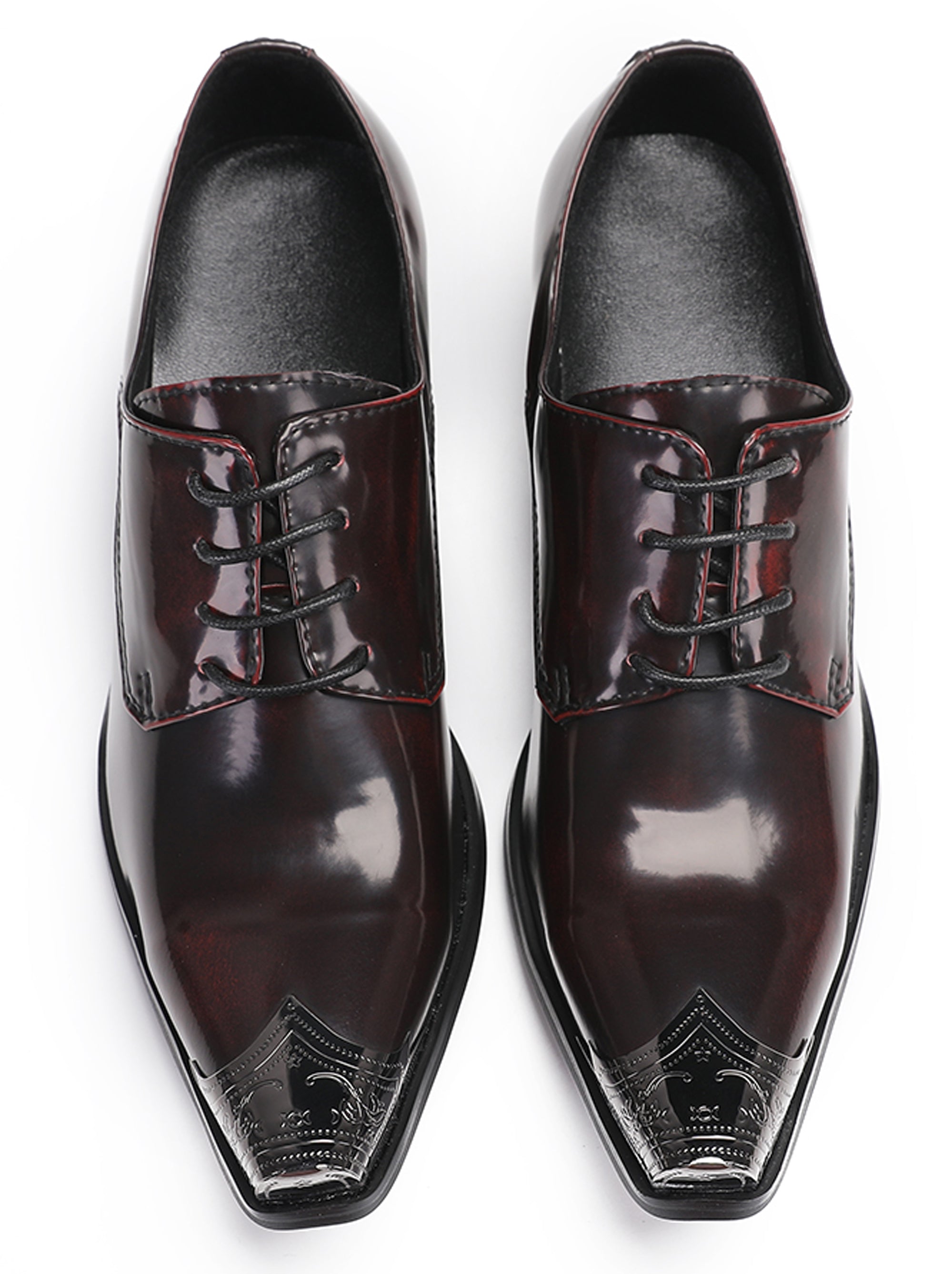 Mens Metal Tip Casual Dress Western Oxfords