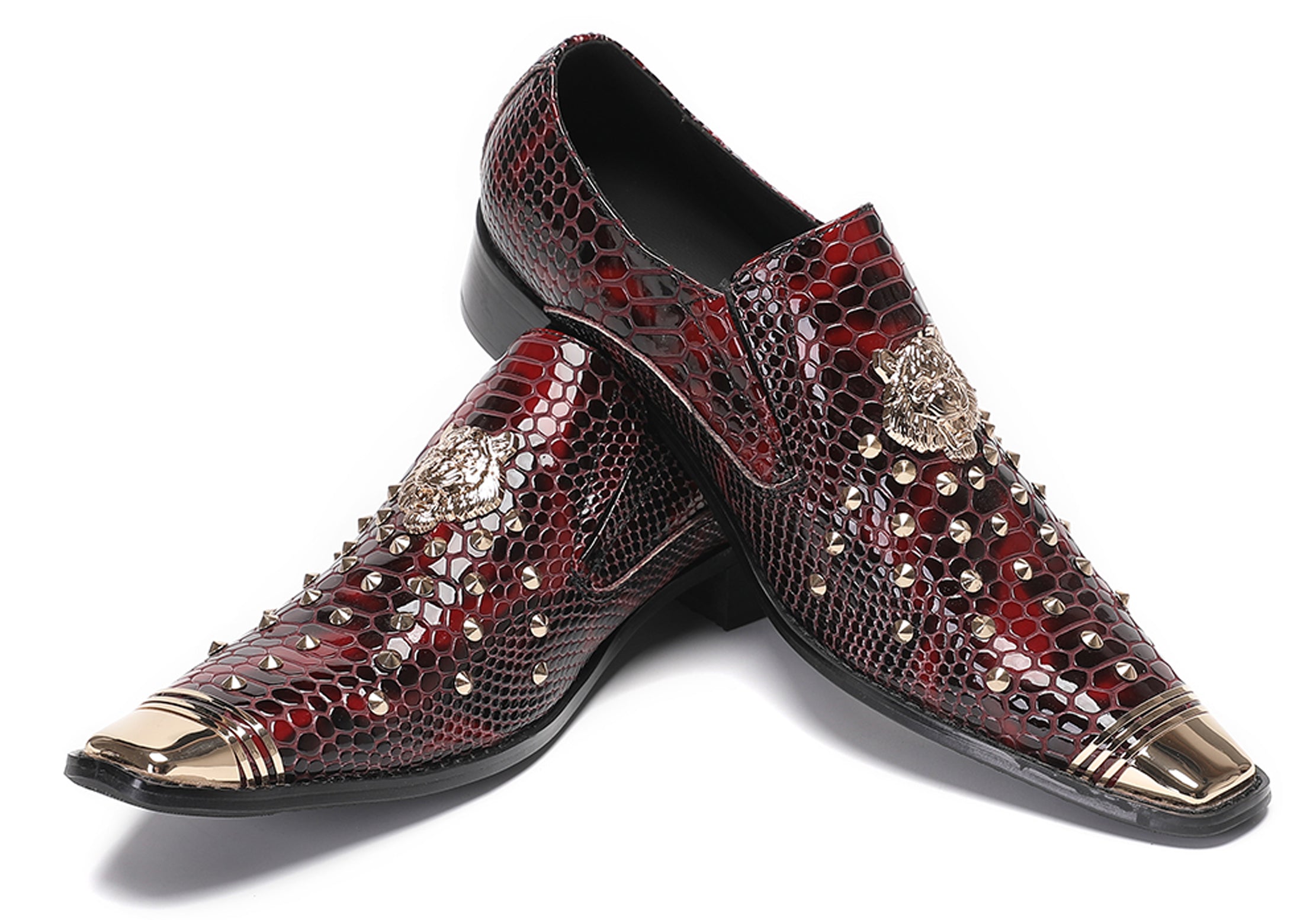 Mens Casual Party Loafers Sequin Western Shoes